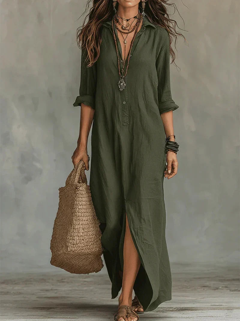 SHEILA | VESTIDO LARGO DE SILUETA VERSÁTIL PARA EL DÍA A DÍA