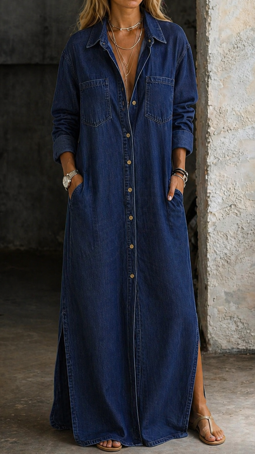 DELANA | VESTIDO VAQUERO CON BOTONES