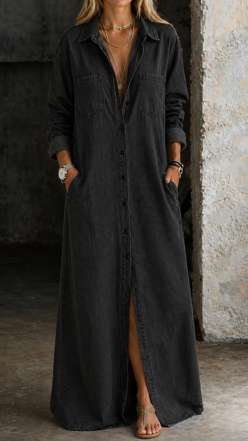 DELANA | VESTIDO VAQUERO CON BOTONES