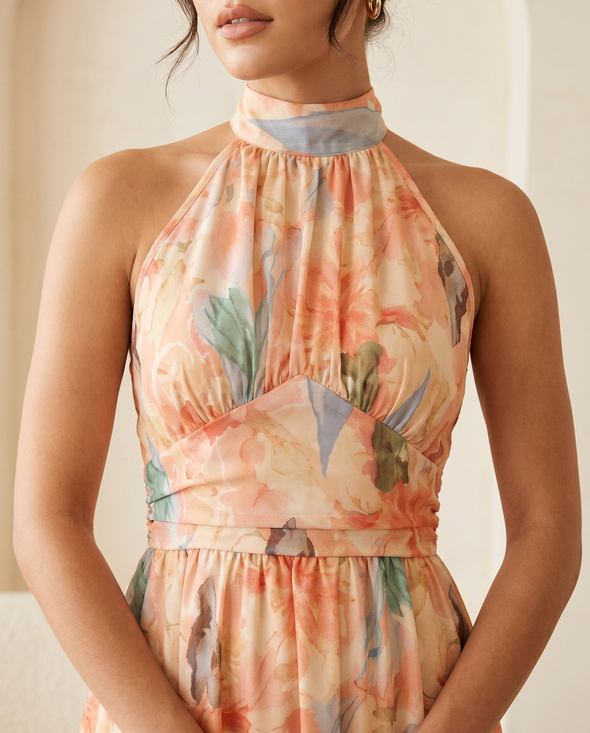 SOFÍA | VESTIDO ELEGANTE CON ESTAMPADO FLORAL DE ACUARELA