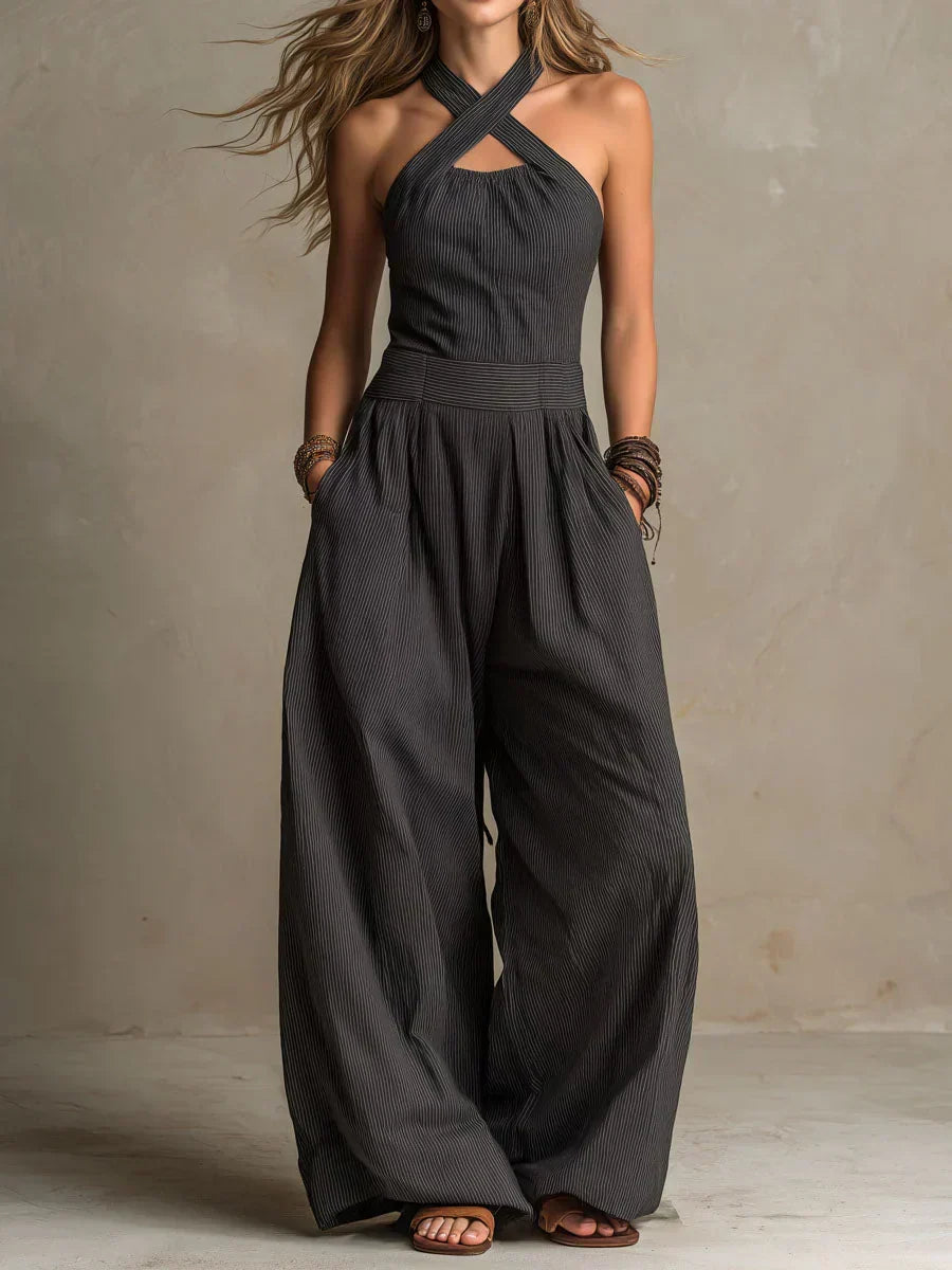 ELISA | MONO ELEGANTE CON ESCOTE CRUZADO