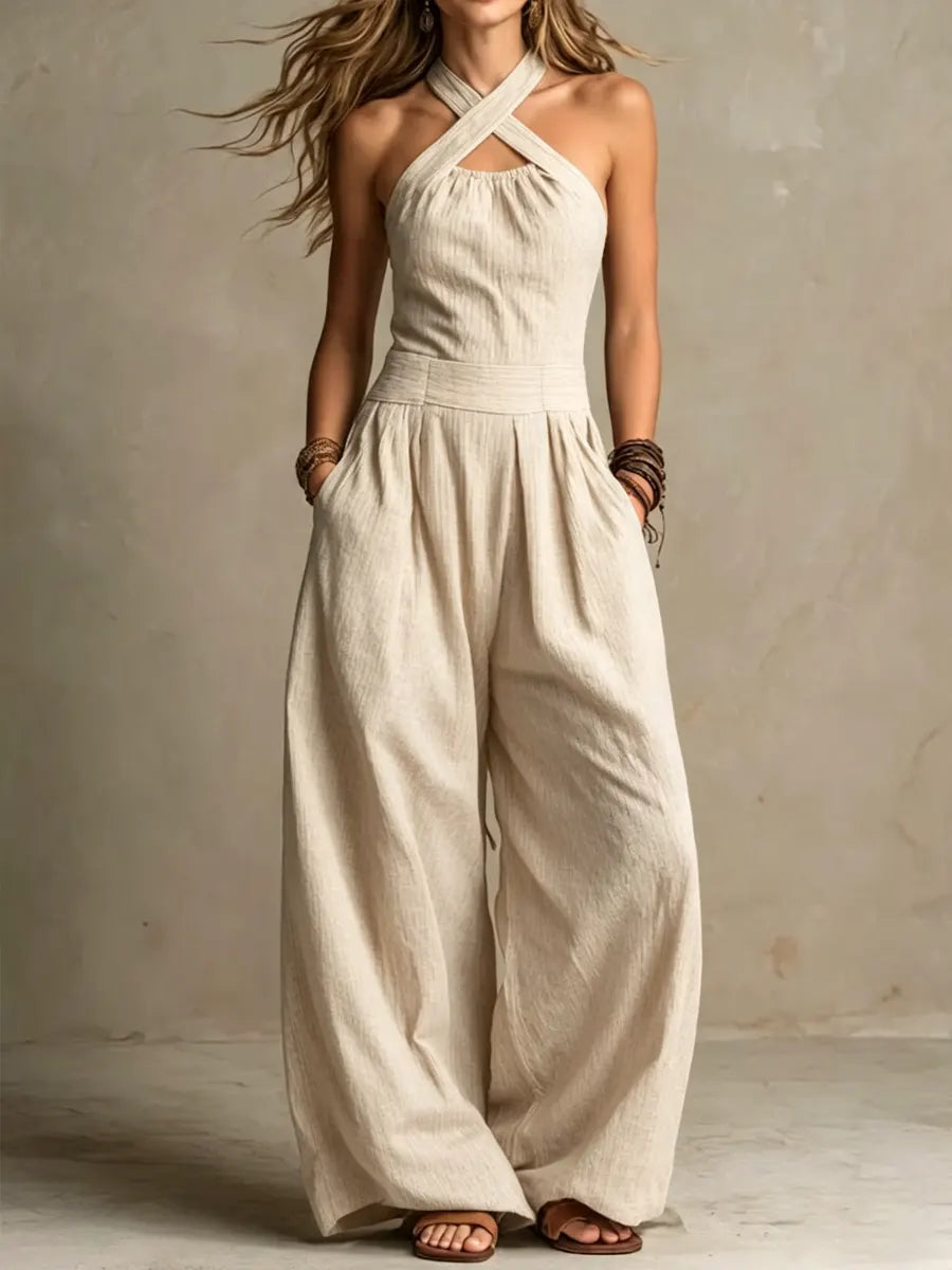 ELISA | MONO ELEGANTE CON ESCOTE CRUZADO