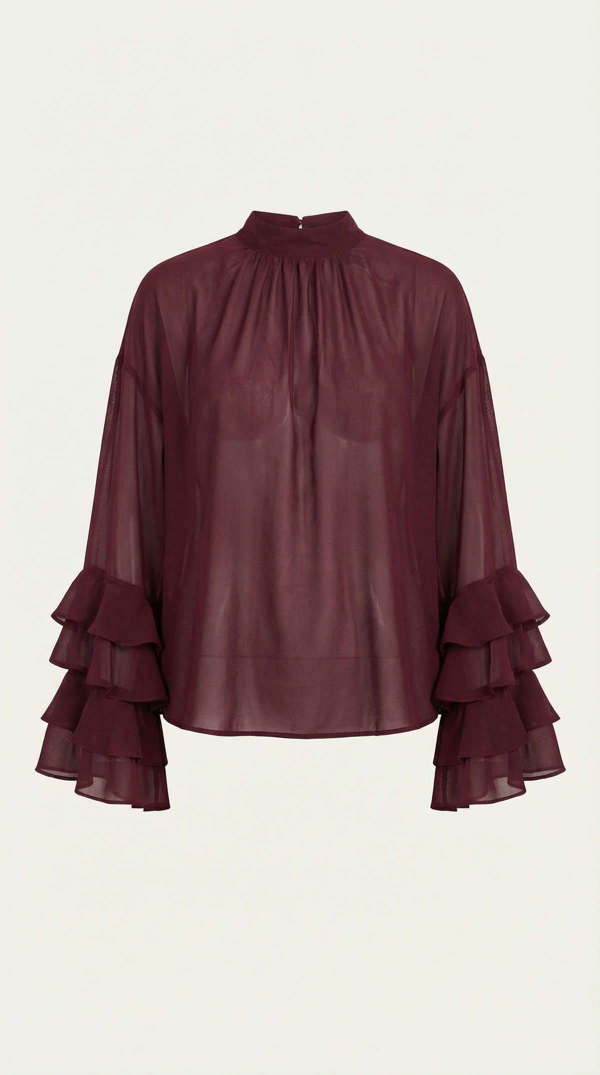 NEREA | TOP TRANSPARENTE CON CUELLO ALTO