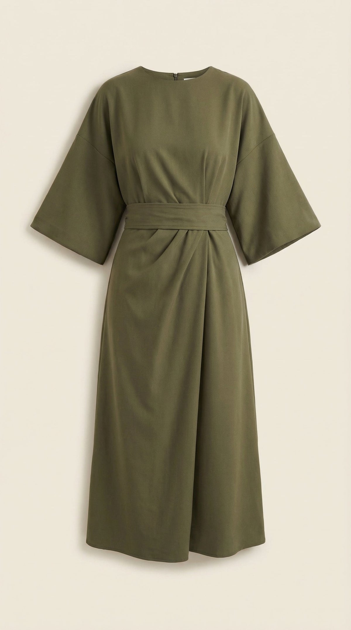 ANA | VESTIDO LARGO CON CINTURÓN EN LA CINTURA