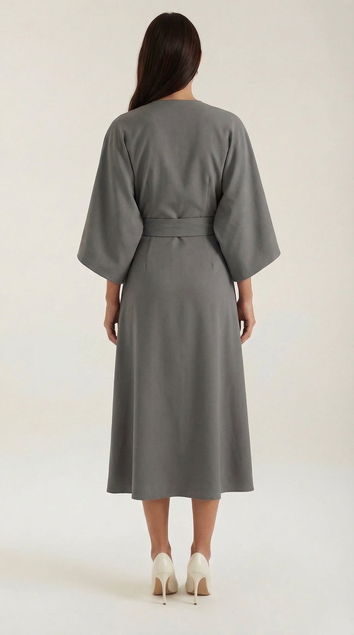 ANA | VESTIDO LARGO CON CINTURÓN EN LA CINTURA