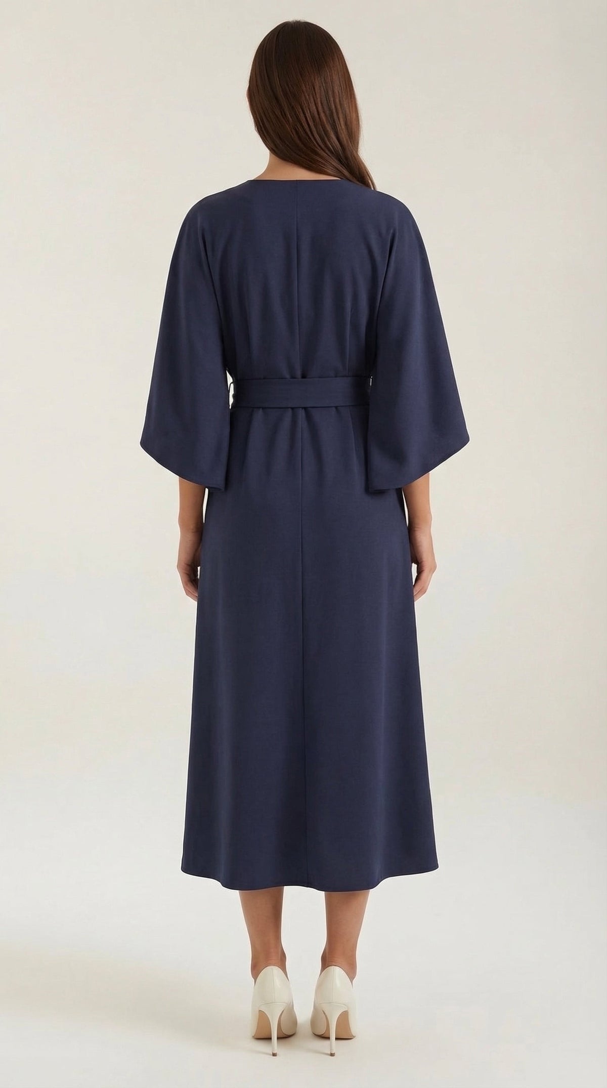 ANA | VESTIDO LARGO CON CINTURÓN EN LA CINTURA