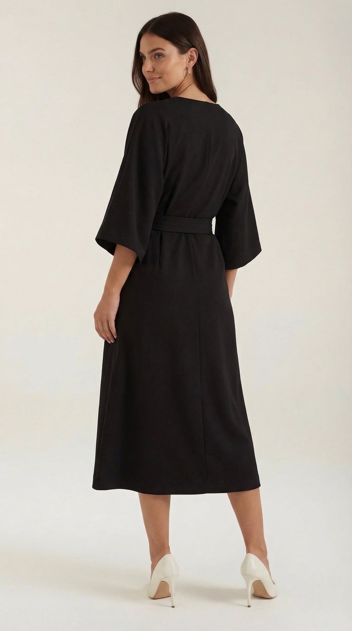 ANA | VESTIDO LARGO CON CINTURÓN EN LA CINTURA