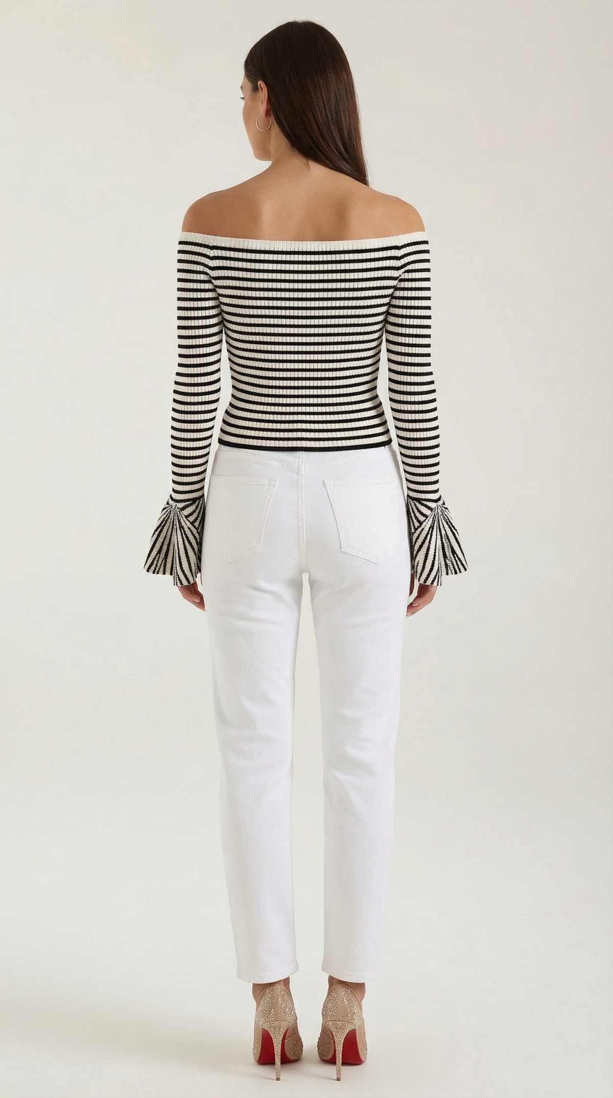GABRIELLA | CAMISA A RAYAS CON MANGAS ABULLONADAS