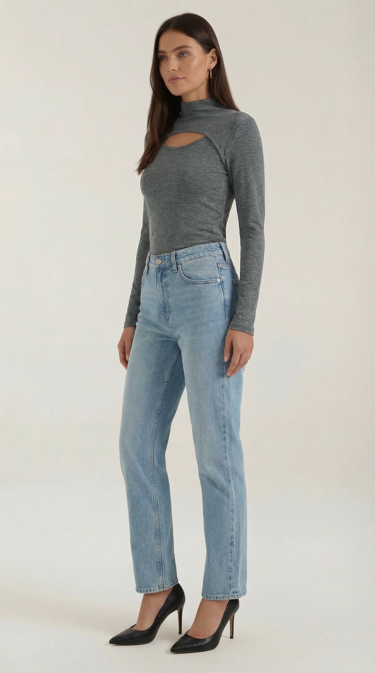 GABRIELLE | TOP CHIC DE MANGA LARGA CON ABERTURAS