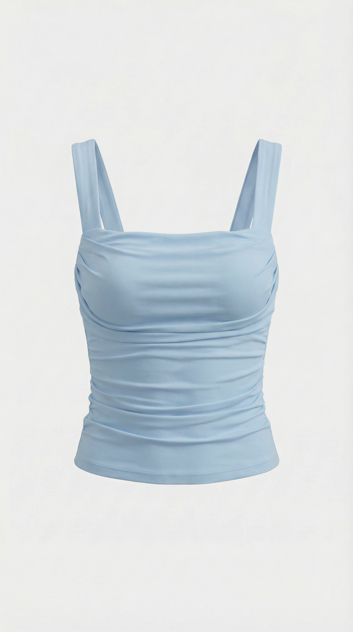BIANCA | BLUSA SIN MANGAS CON FRUNCIDOS Y ESCOTE CUADRADO