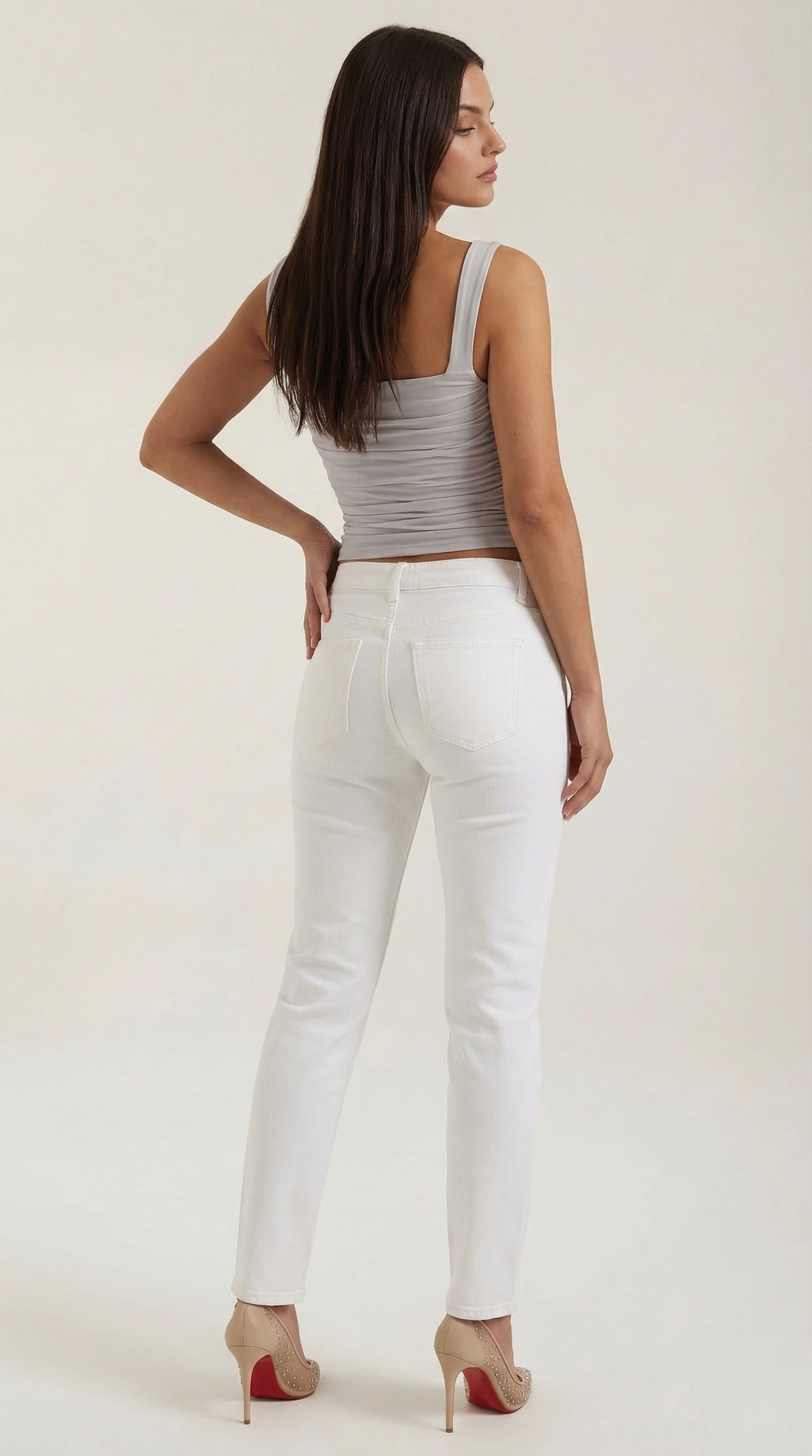 BIANCA | BLUSA SIN MANGAS CON FRUNCIDOS Y ESCOTE CUADRADO