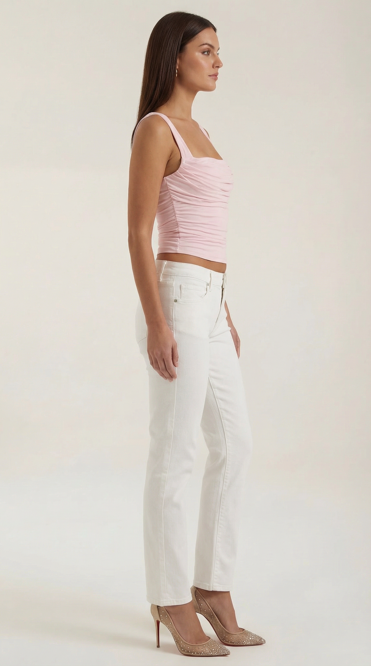 BIANCA | BLUSA SIN MANGAS CON FRUNCIDOS Y ESCOTE CUADRADO