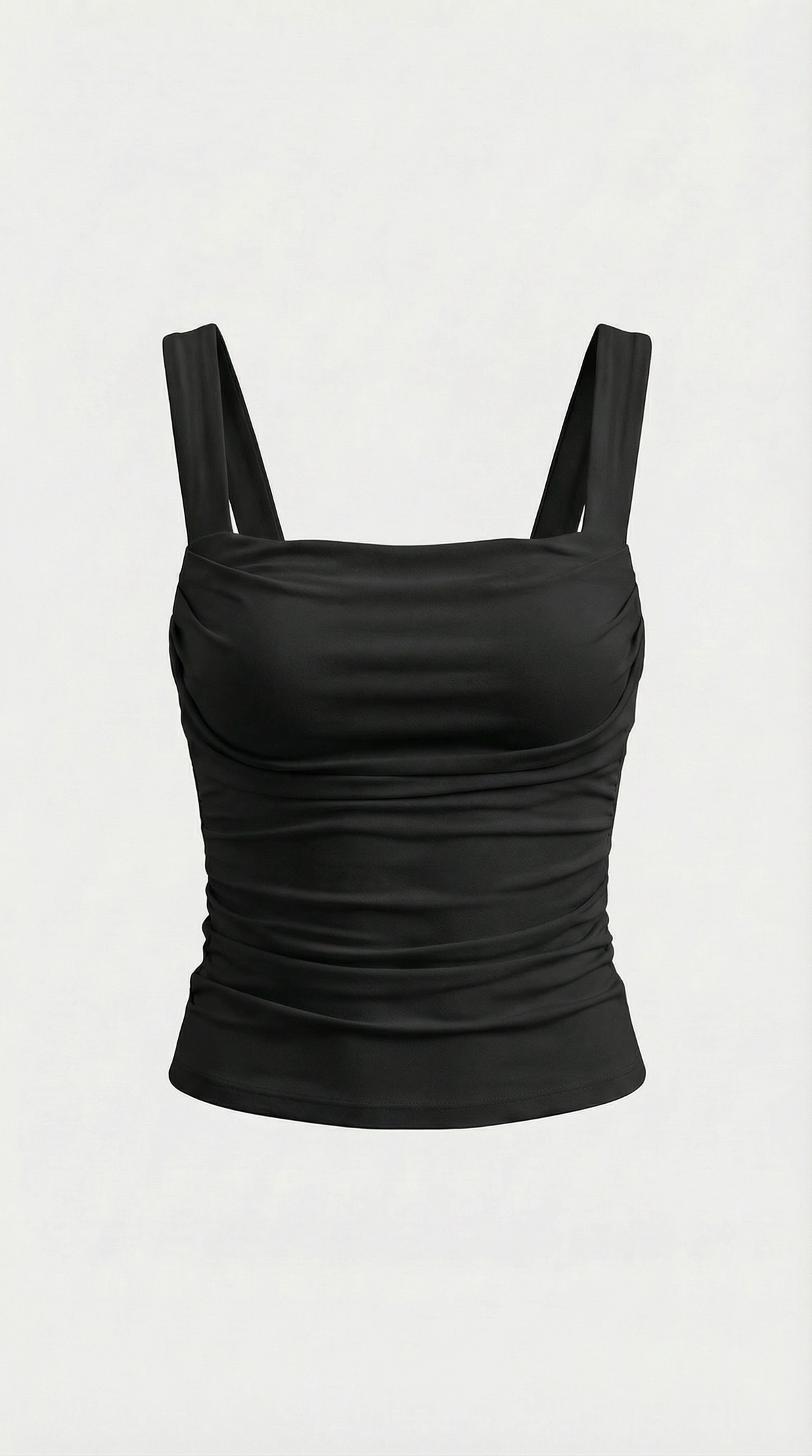 BIANCA | BLUSA SIN MANGAS CON FRUNCIDOS Y ESCOTE CUADRADO