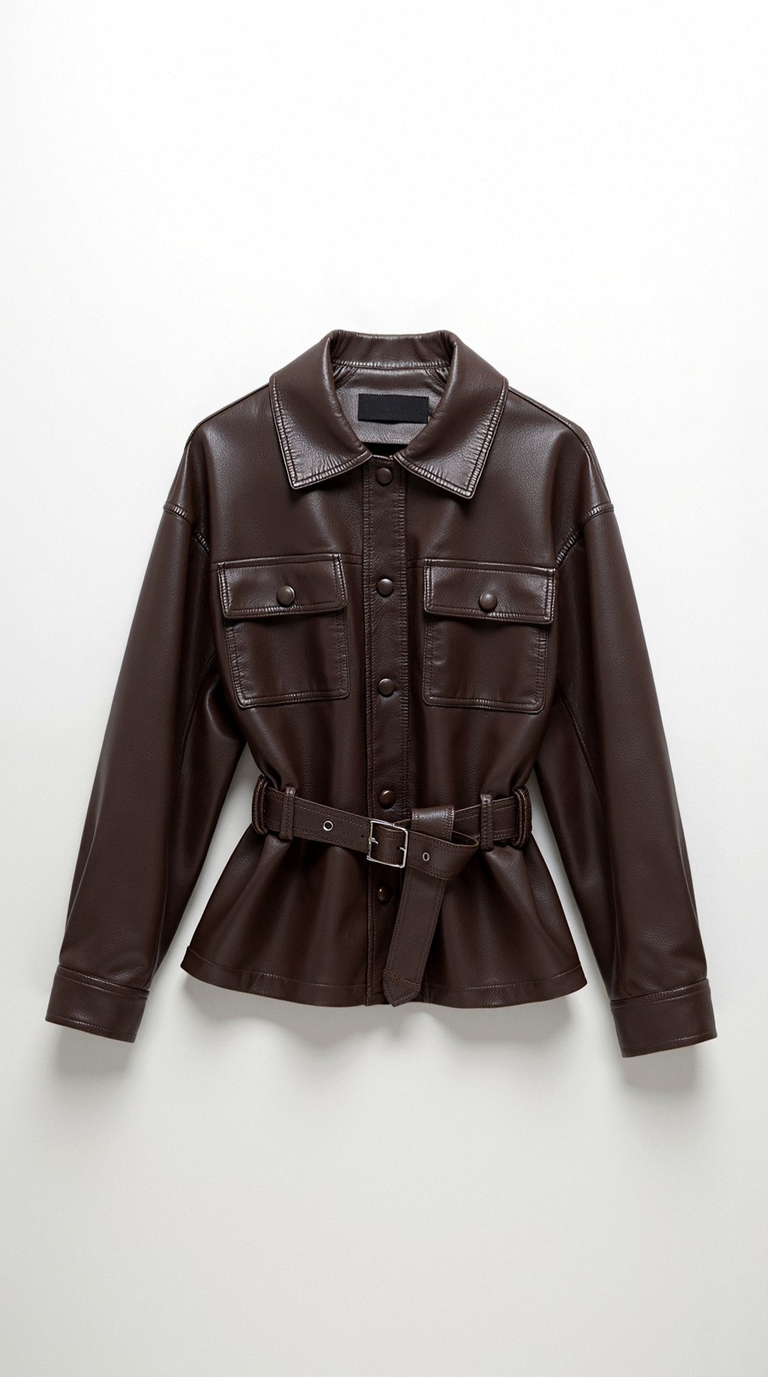 EVELINA | CHAQUETA DE PU CON CINTURÓN