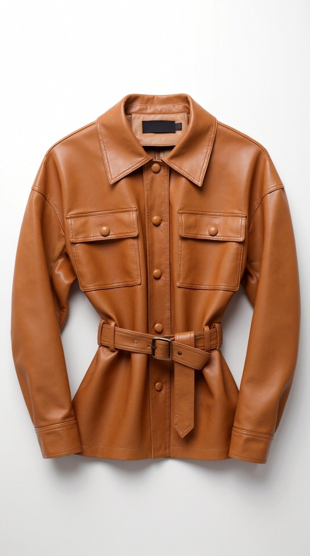 EVELINA | CHAQUETA DE PU CON CINTURÓN