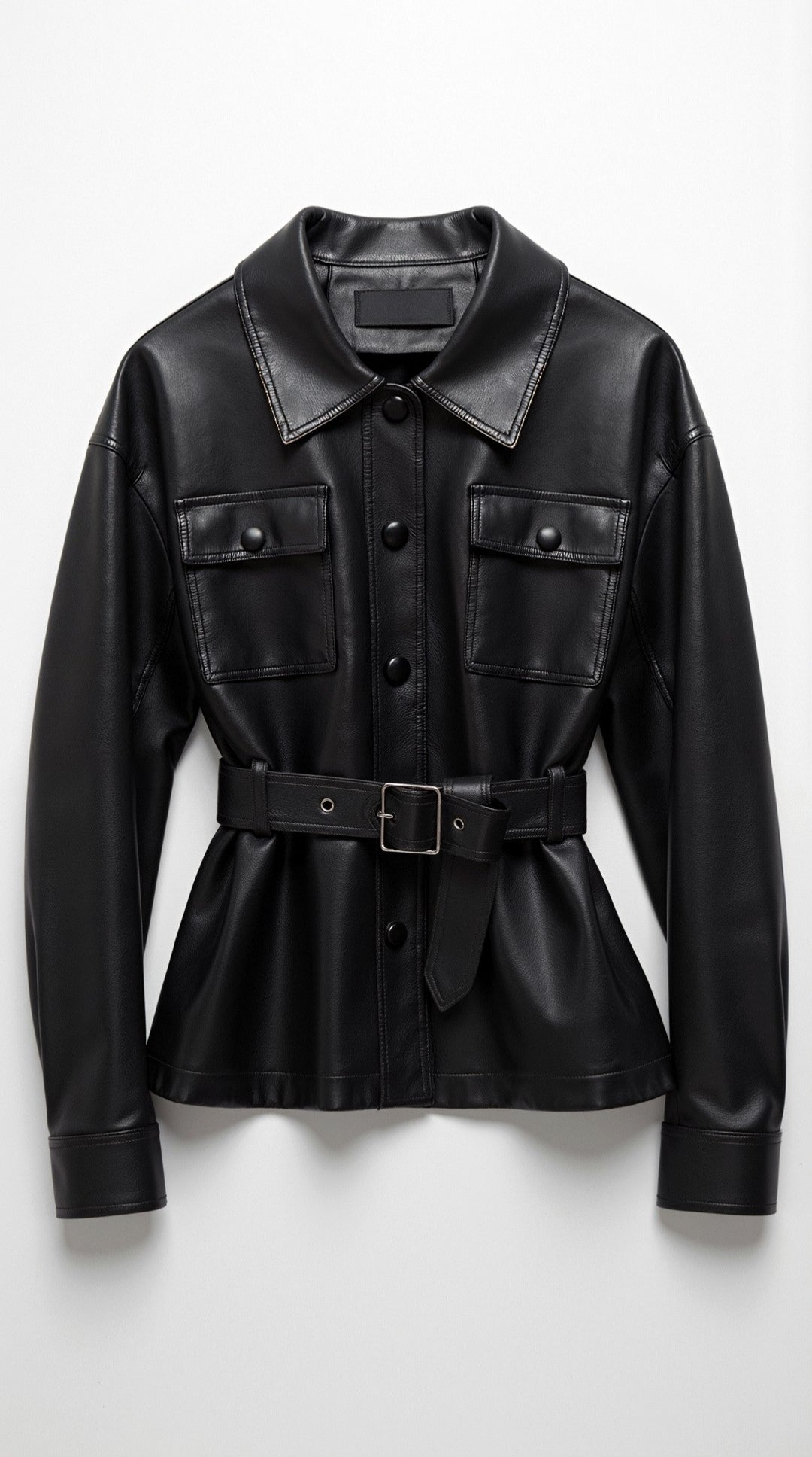 EVELINA | CHAQUETA DE PU CON CINTURÓN