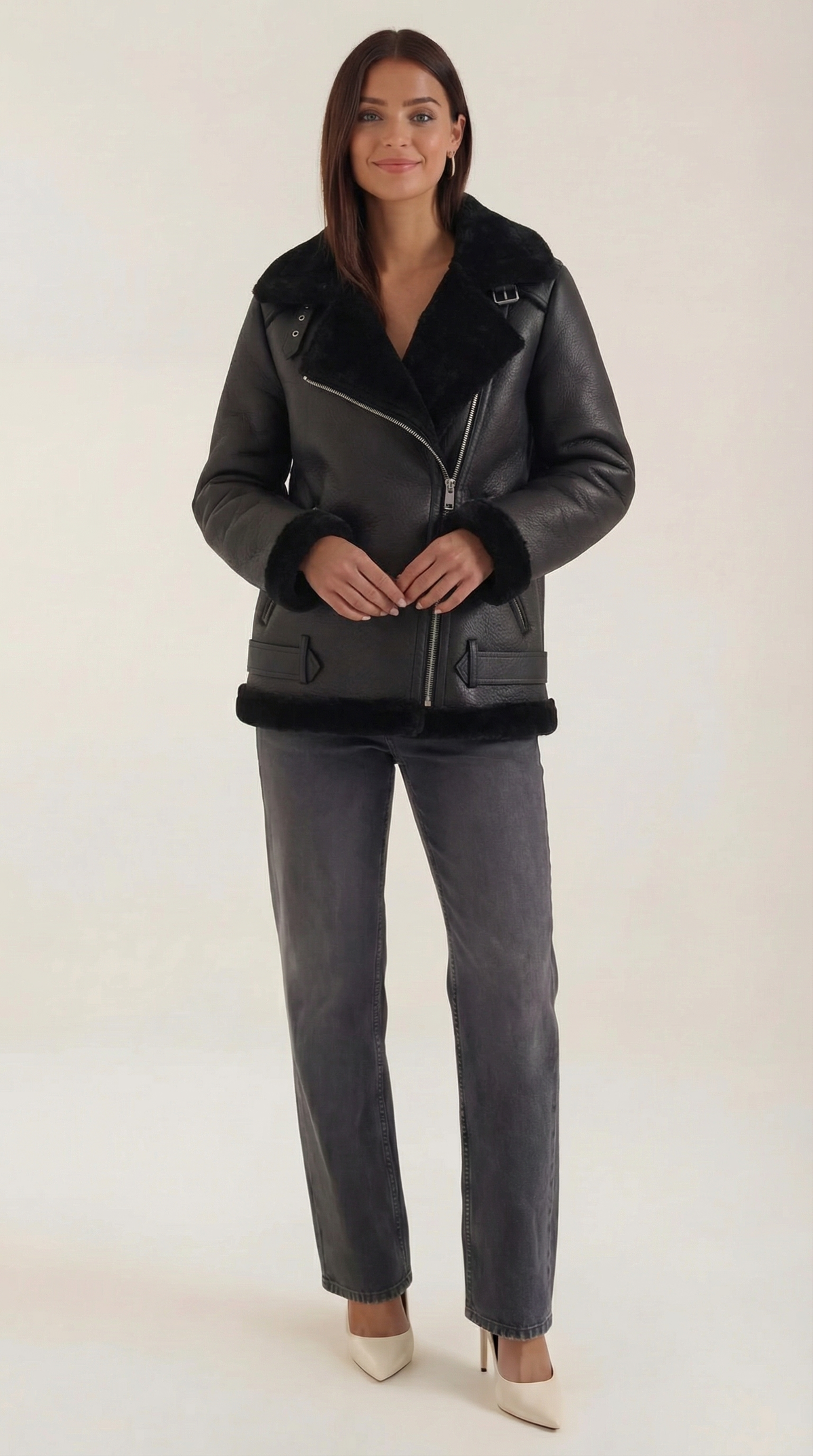 GWEN | CHAQUETA DE FORRO POLAR CON CINTURÓN