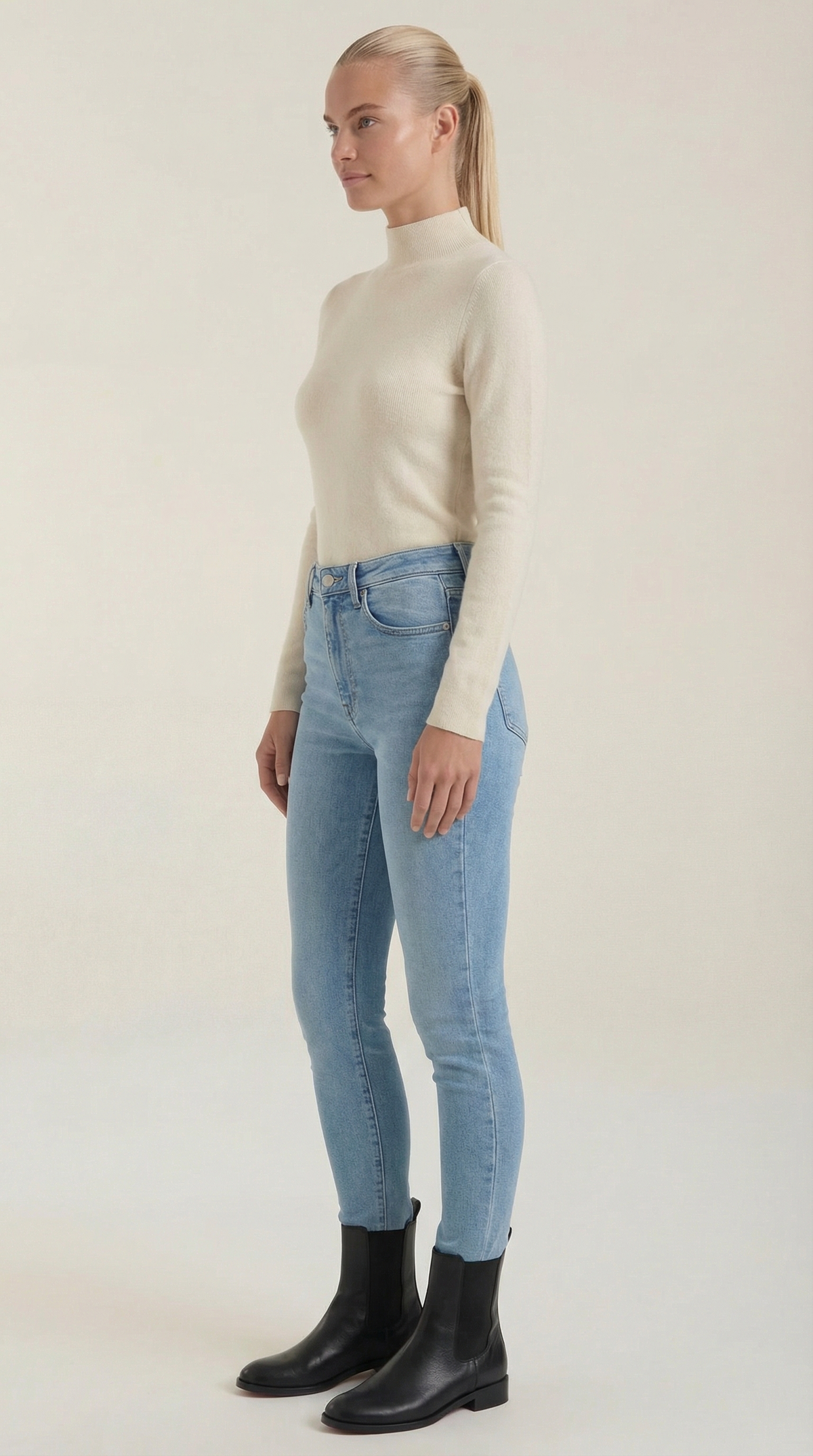 ROCÍO | TOP DE ALGODÓN CON CUELLO ALTO