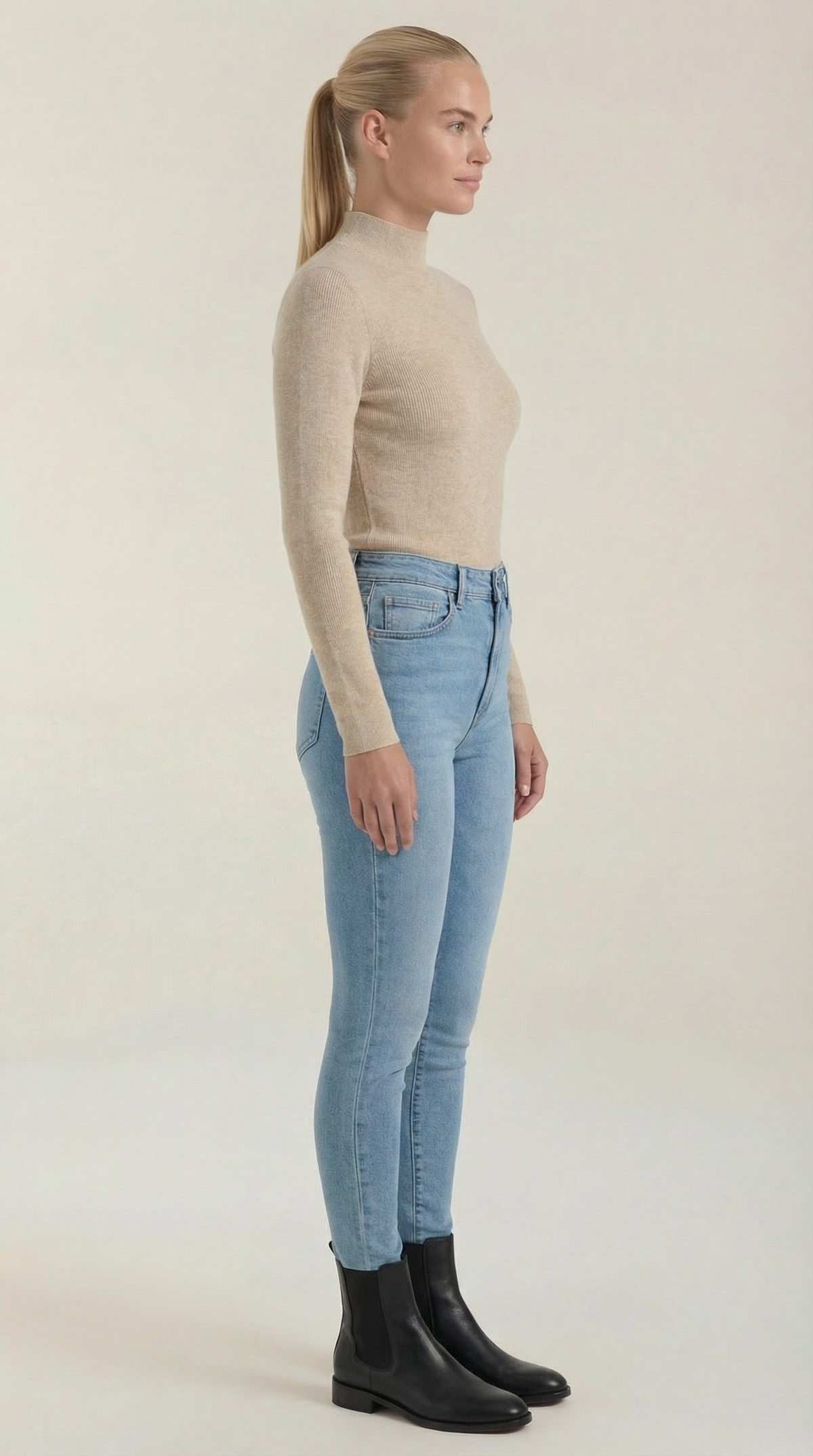 ROCÍO | TOP DE ALGODÓN CON CUELLO ALTO