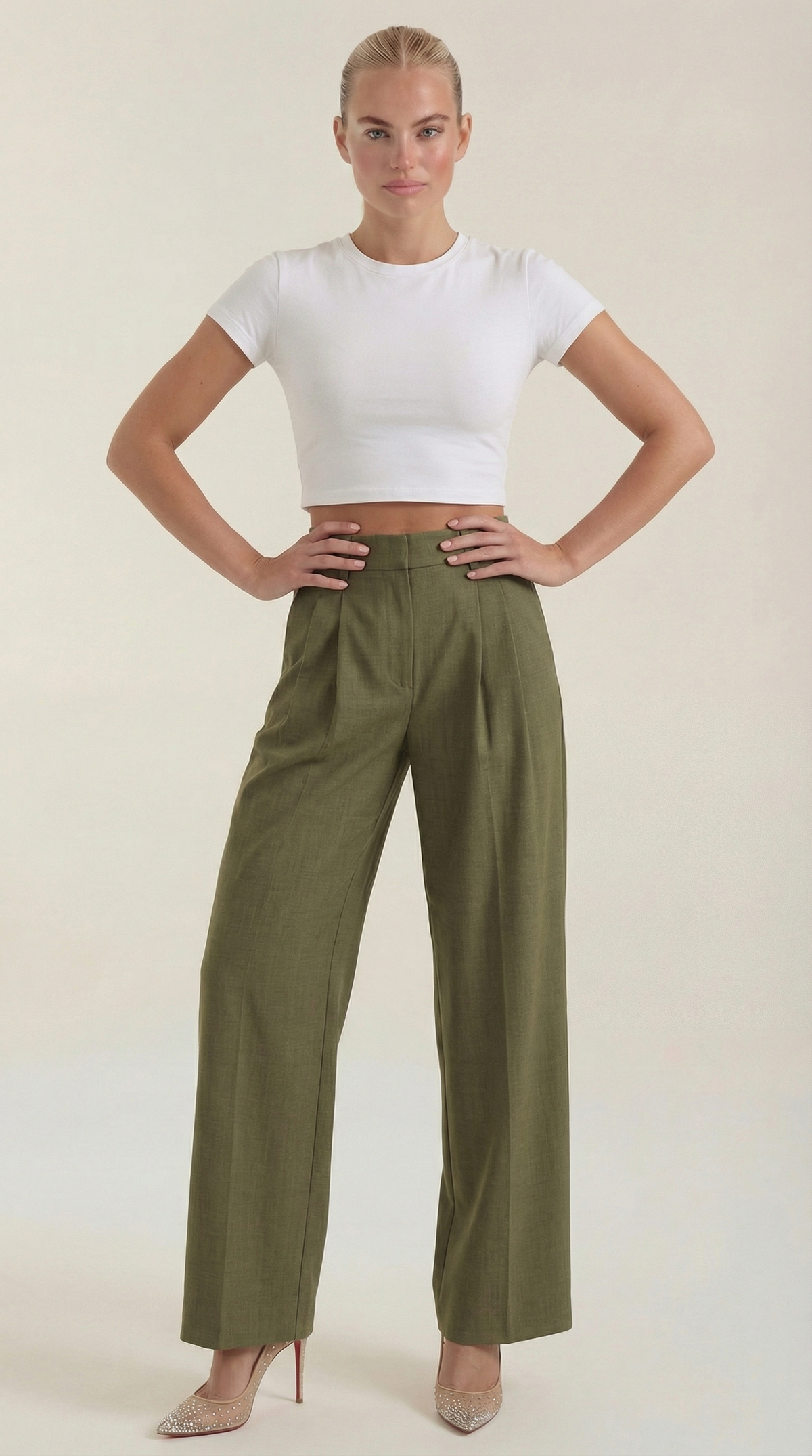 COURTNEY | PANTALONES PLISADOS DE CINTURA ALTA