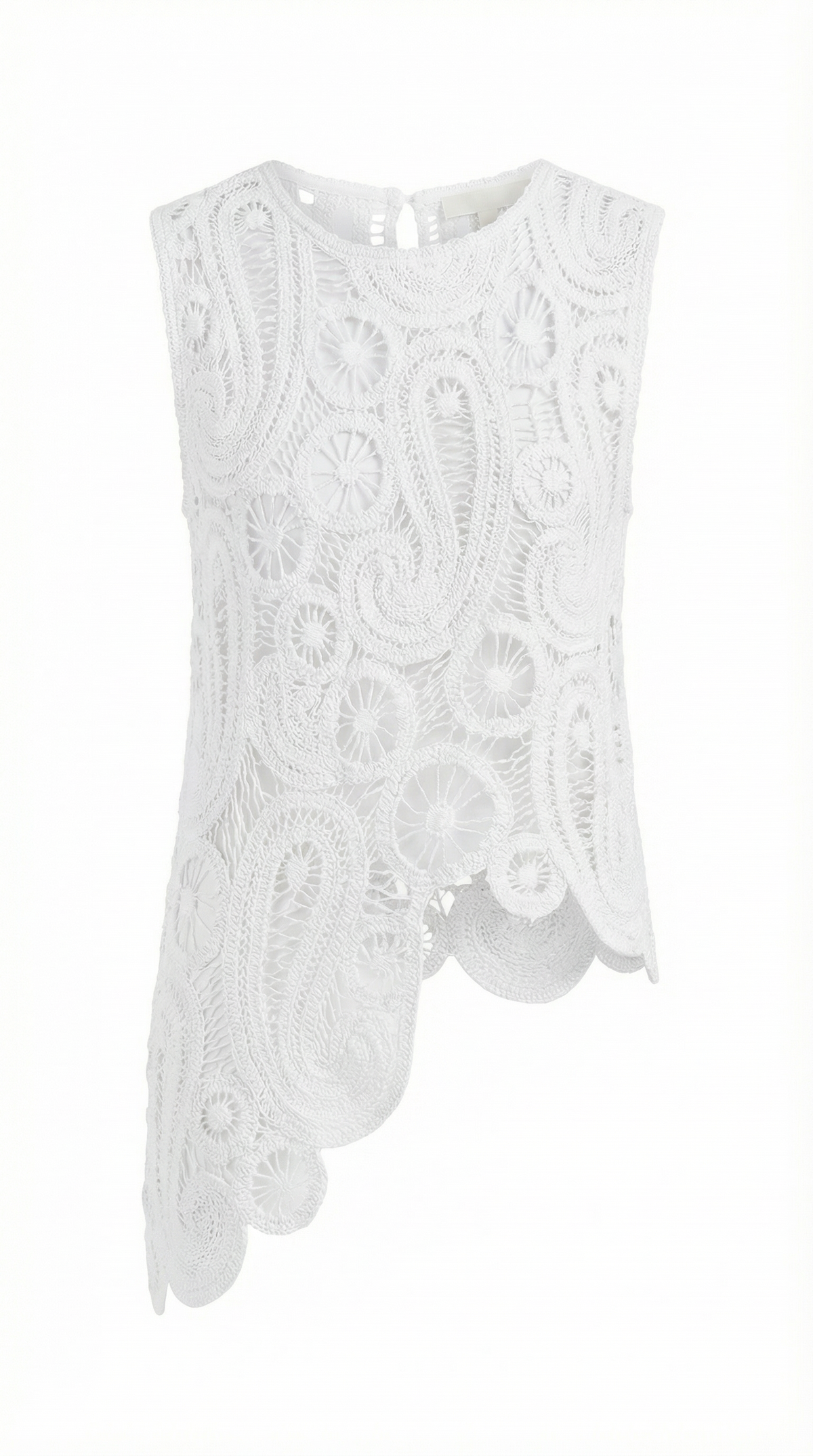 GENEVIEVE | BLUSA ASIMETRICA CON DETALLES DE ENCAJE