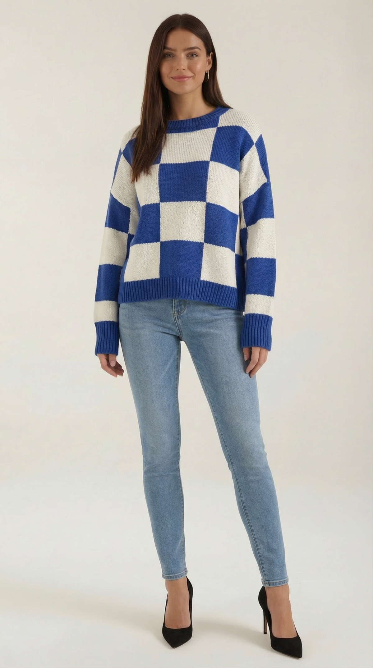 MATILDA | JERSEY DE PUNTO A CUADROS