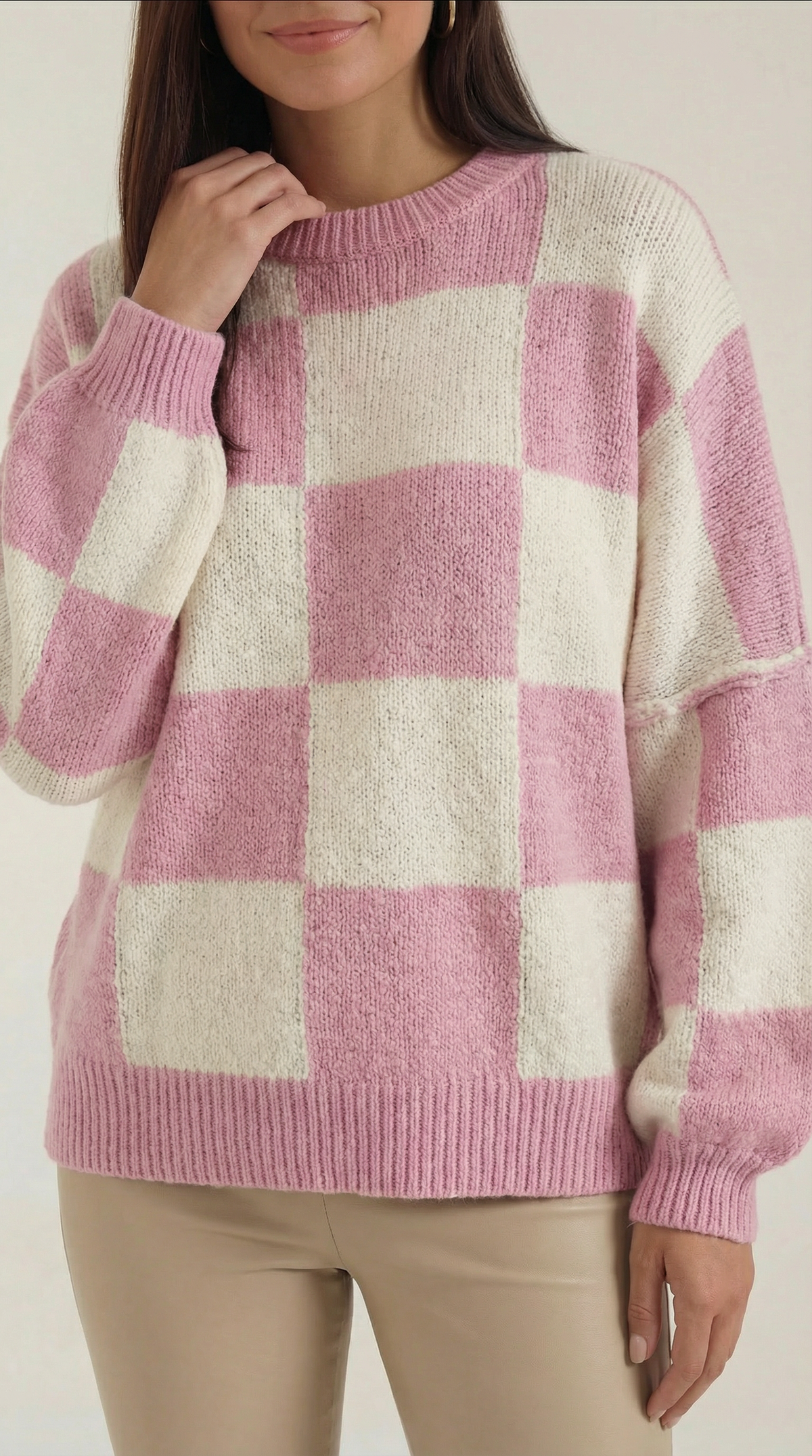 MATILDA | JERSEY DE PUNTO A CUADROS