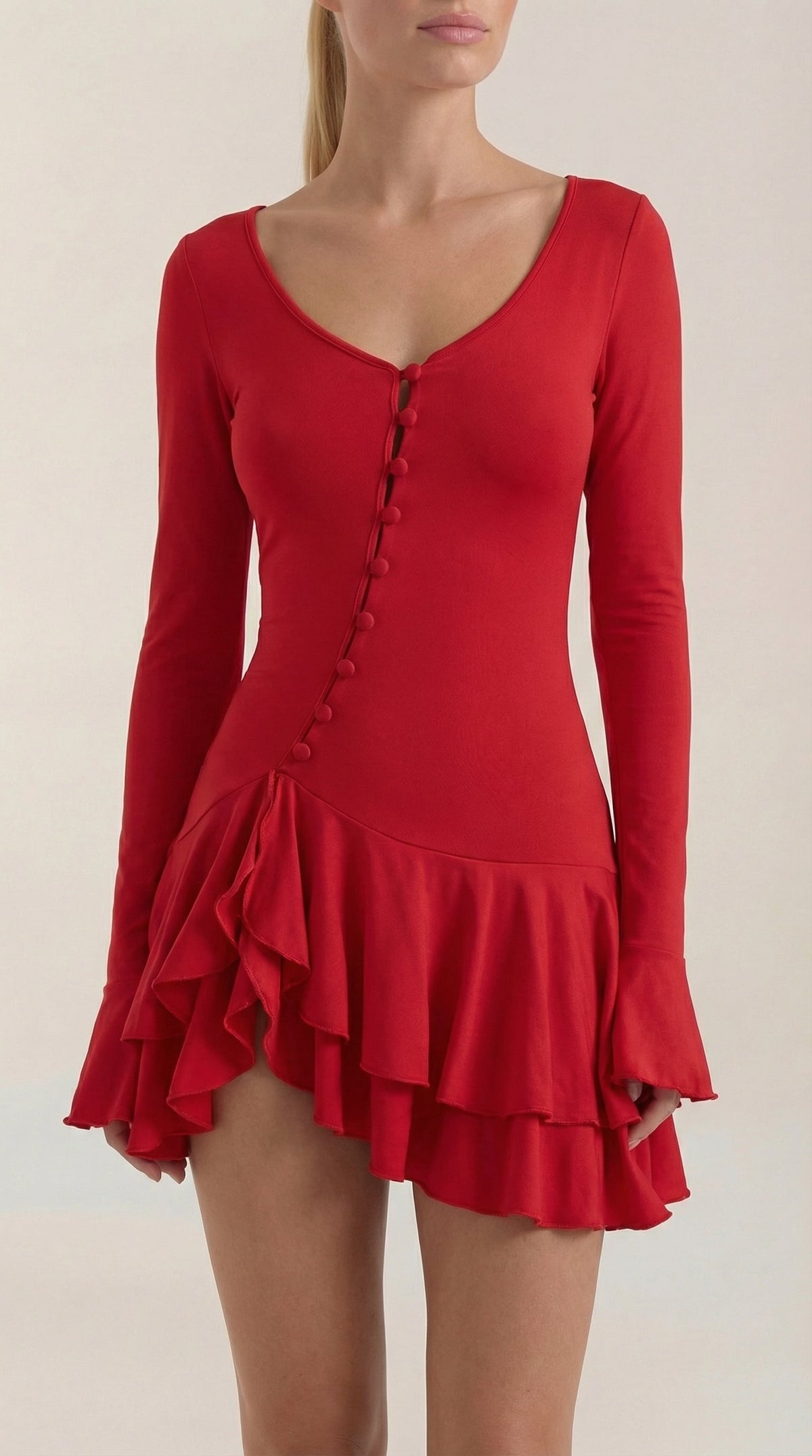 ESTELLE | VESTIDO CORTO CON VOLANTES