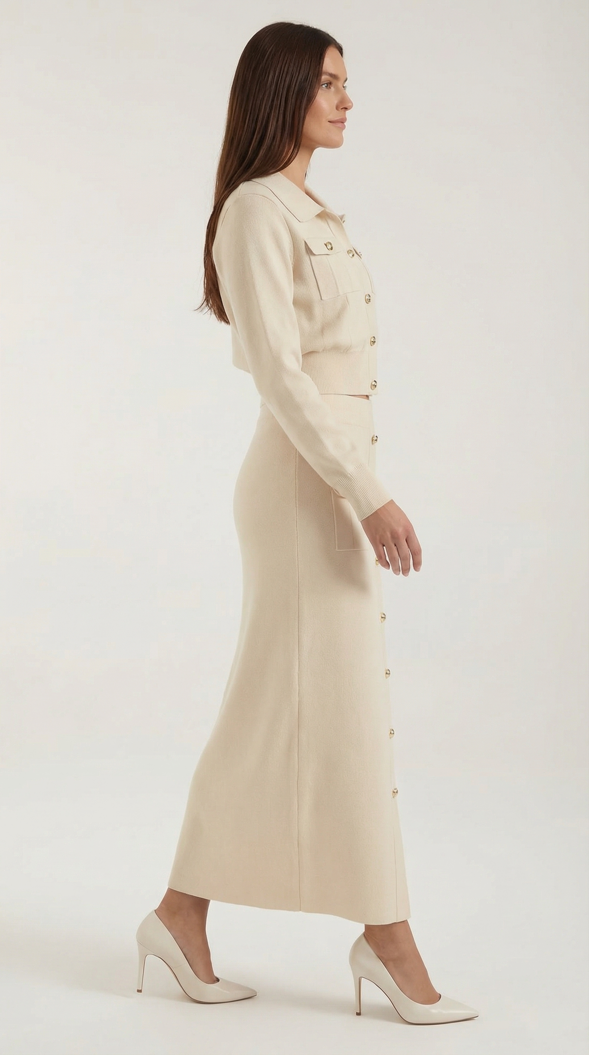 EVELYN | CONJUNTO DE PUNTO DE LUJO CON BOTONES