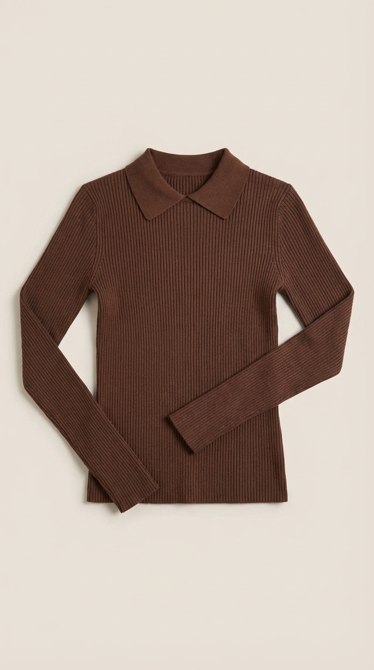 SILVIA | JERSEY DE LANA DE MANGA LARGA CON CUELLO