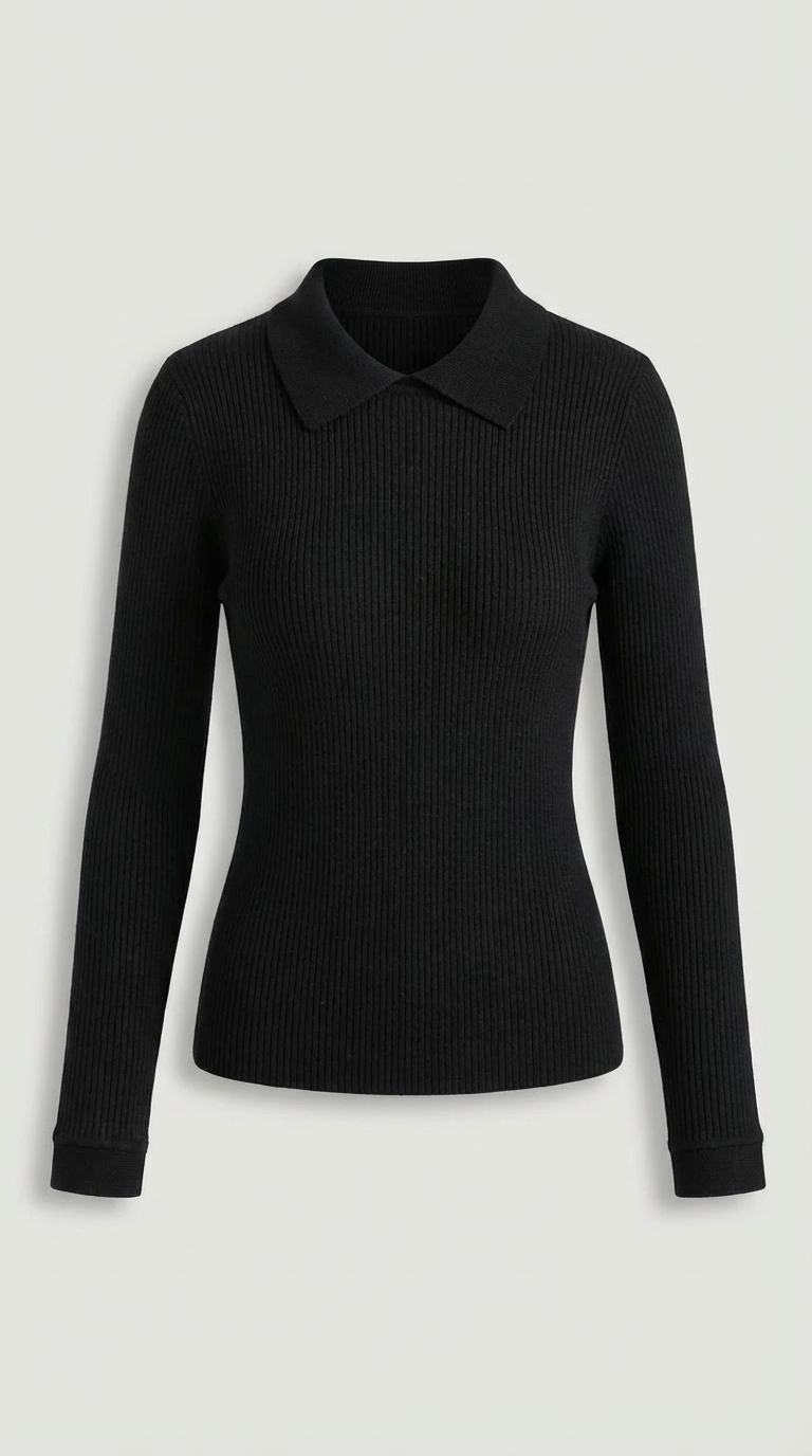 SILVIA | JERSEY DE LANA DE MANGA LARGA CON CUELLO
