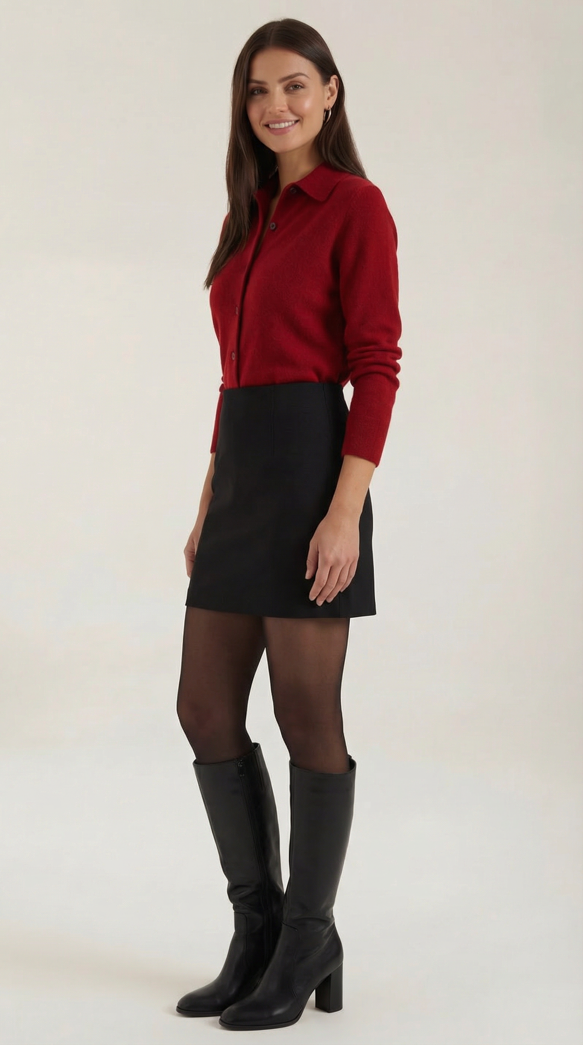 ADELAIDE | CARDIGAN DE PUNTO CON CUELLO Y BOTONES