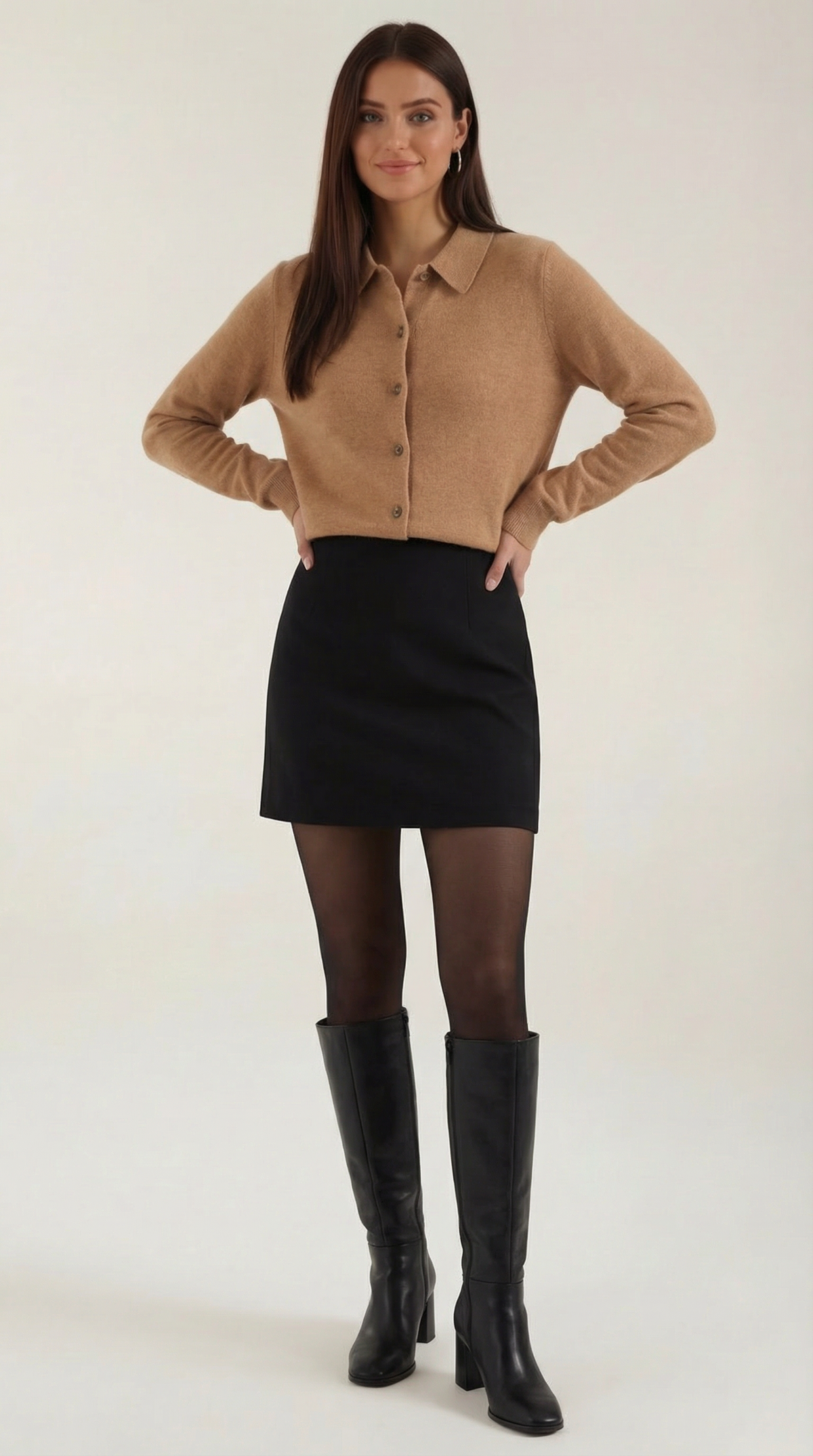 ADELAIDE | CARDIGAN DE PUNTO CON CUELLO Y BOTONES