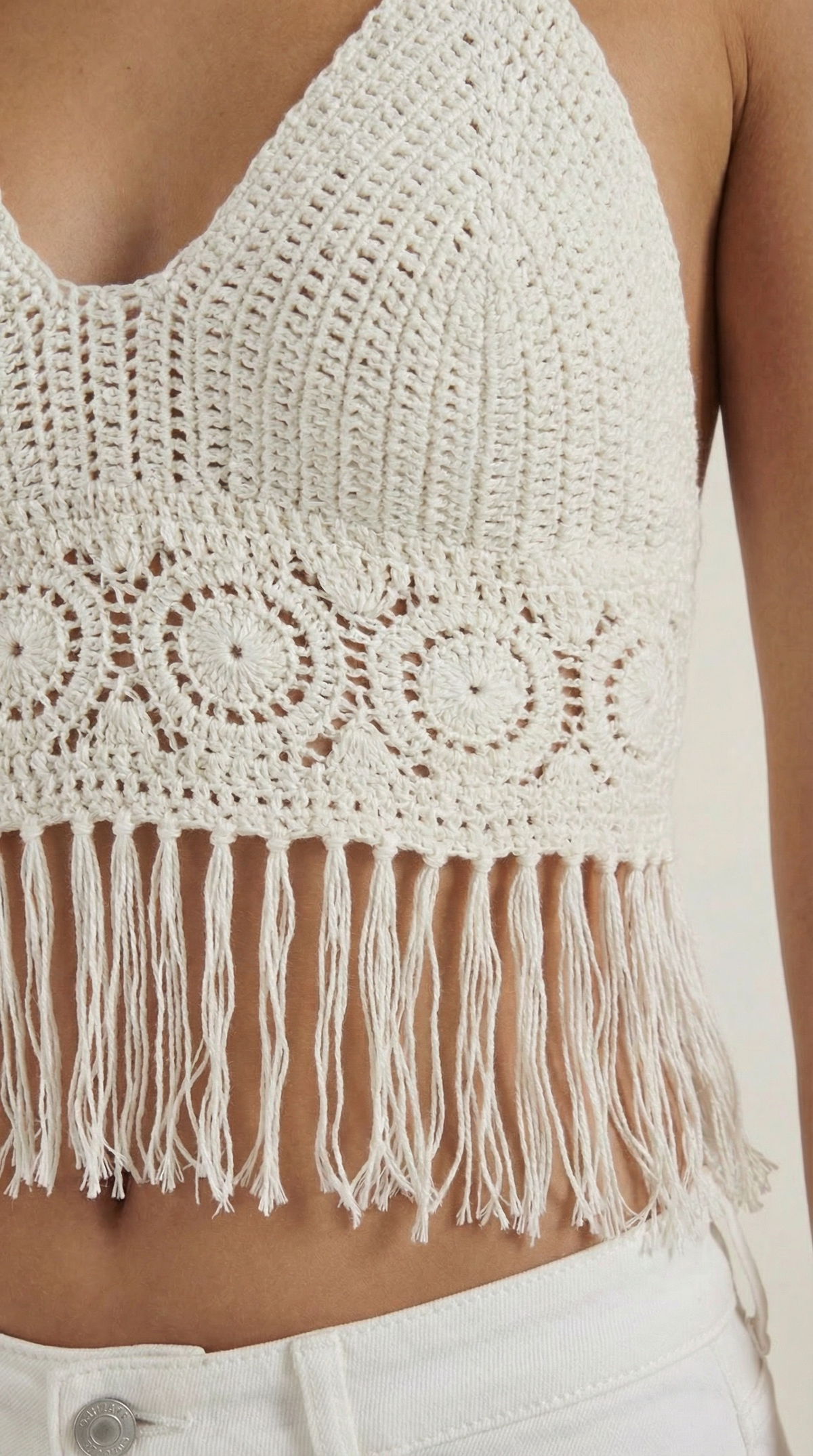 HILDA | TOP HALTER CON FLECOS