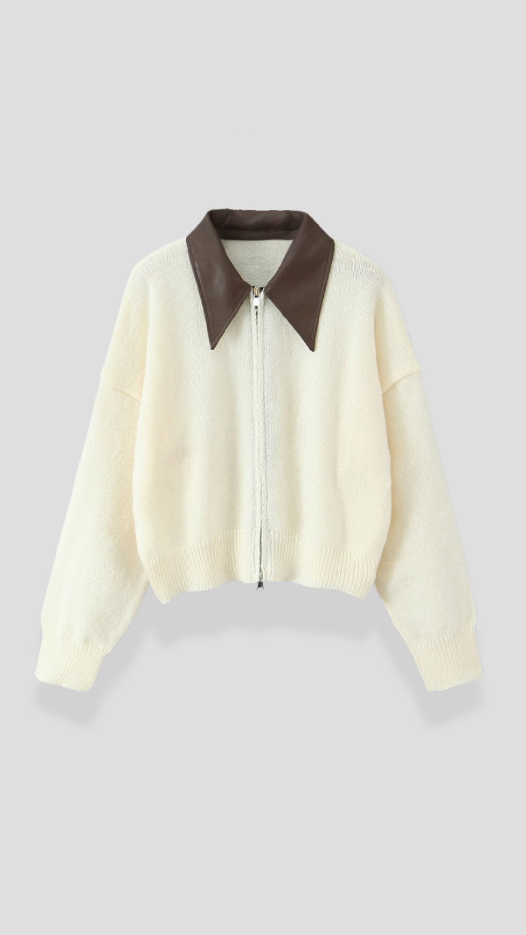 EIRA | CHAQUETA CORTA DE PUNTO CON CUELLO