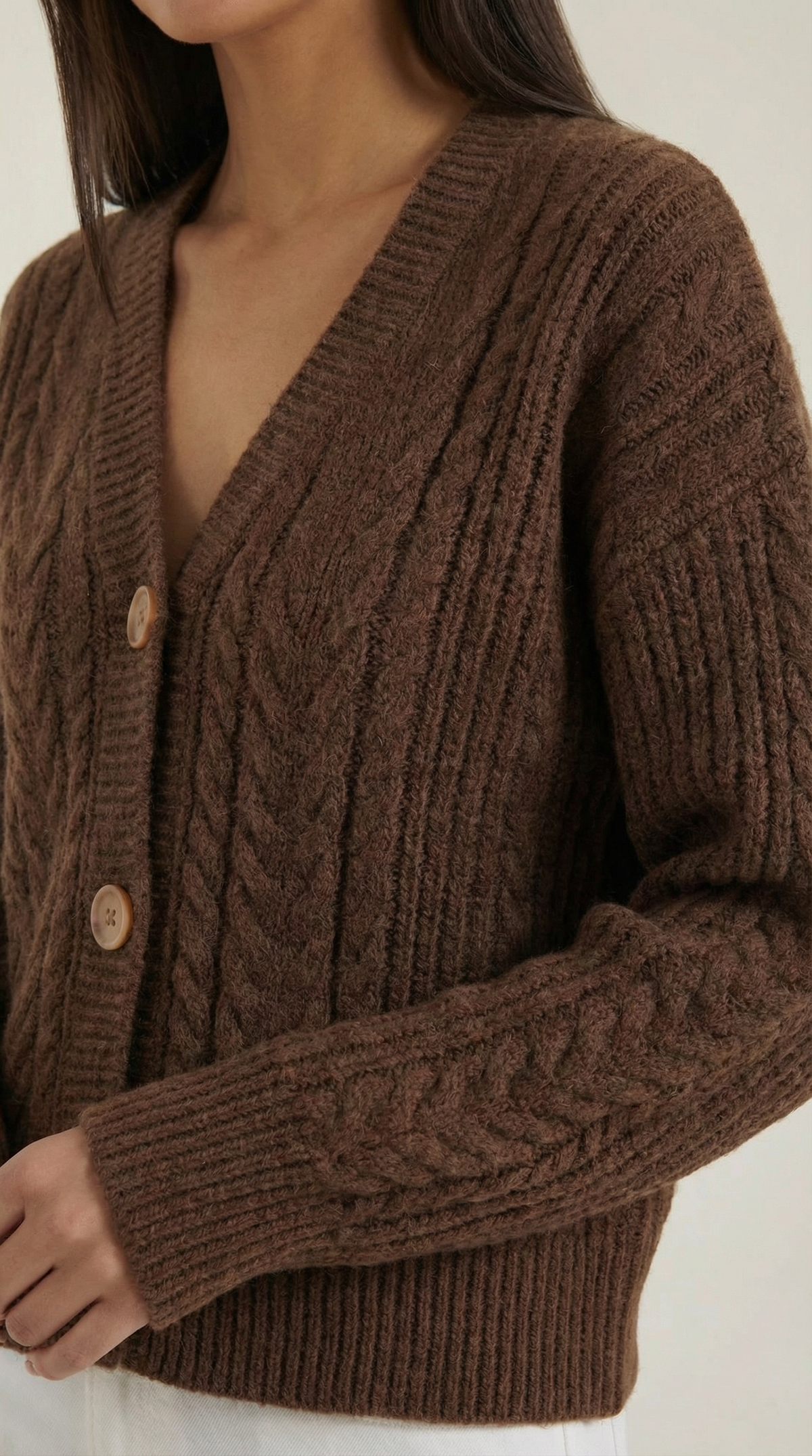 FREYA | SUÉTER OVERSIZE CON DISEÑO DE TRENZAS