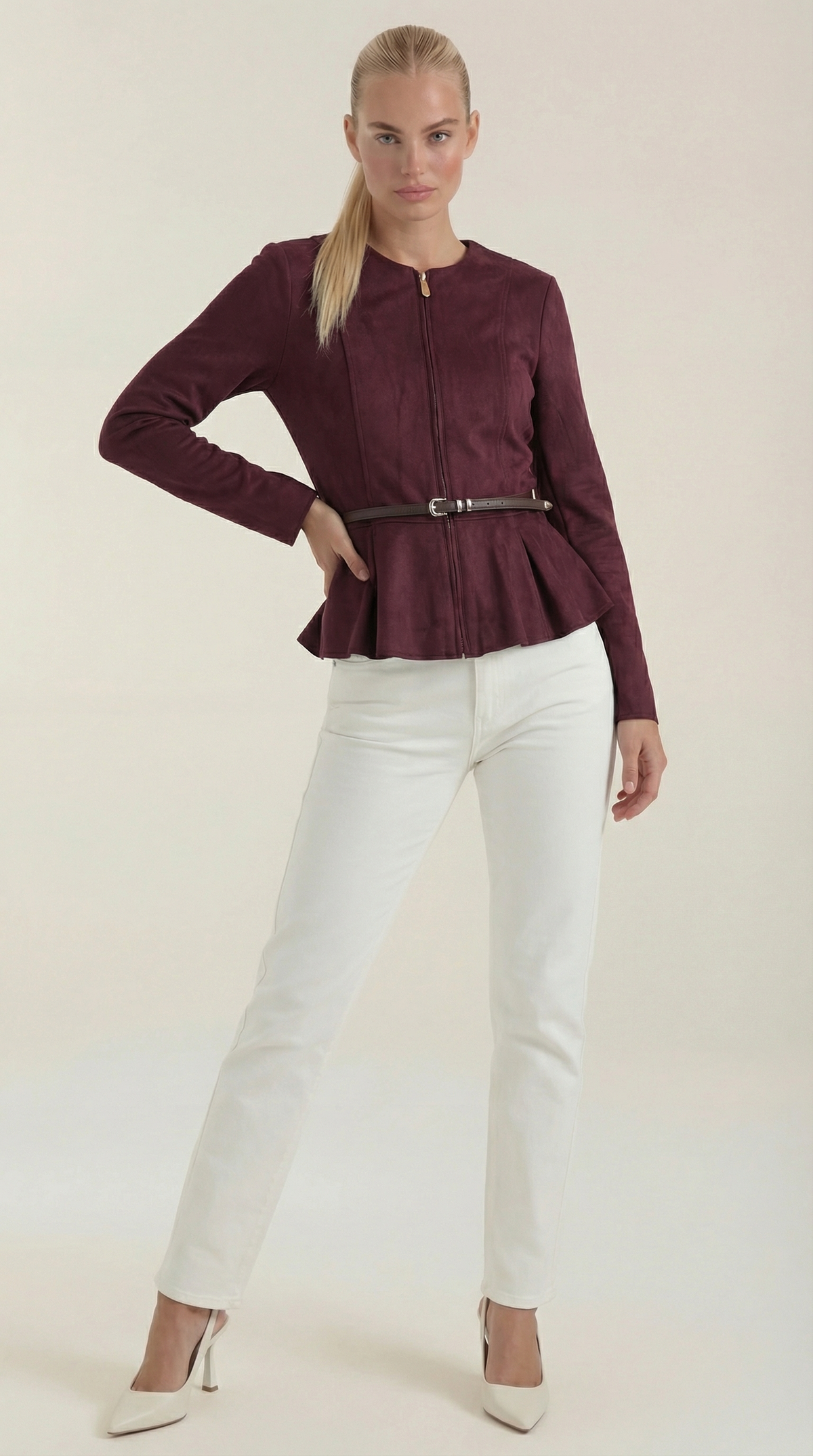MILA | CHAQUETA CON DETALLE PÉPLUM
