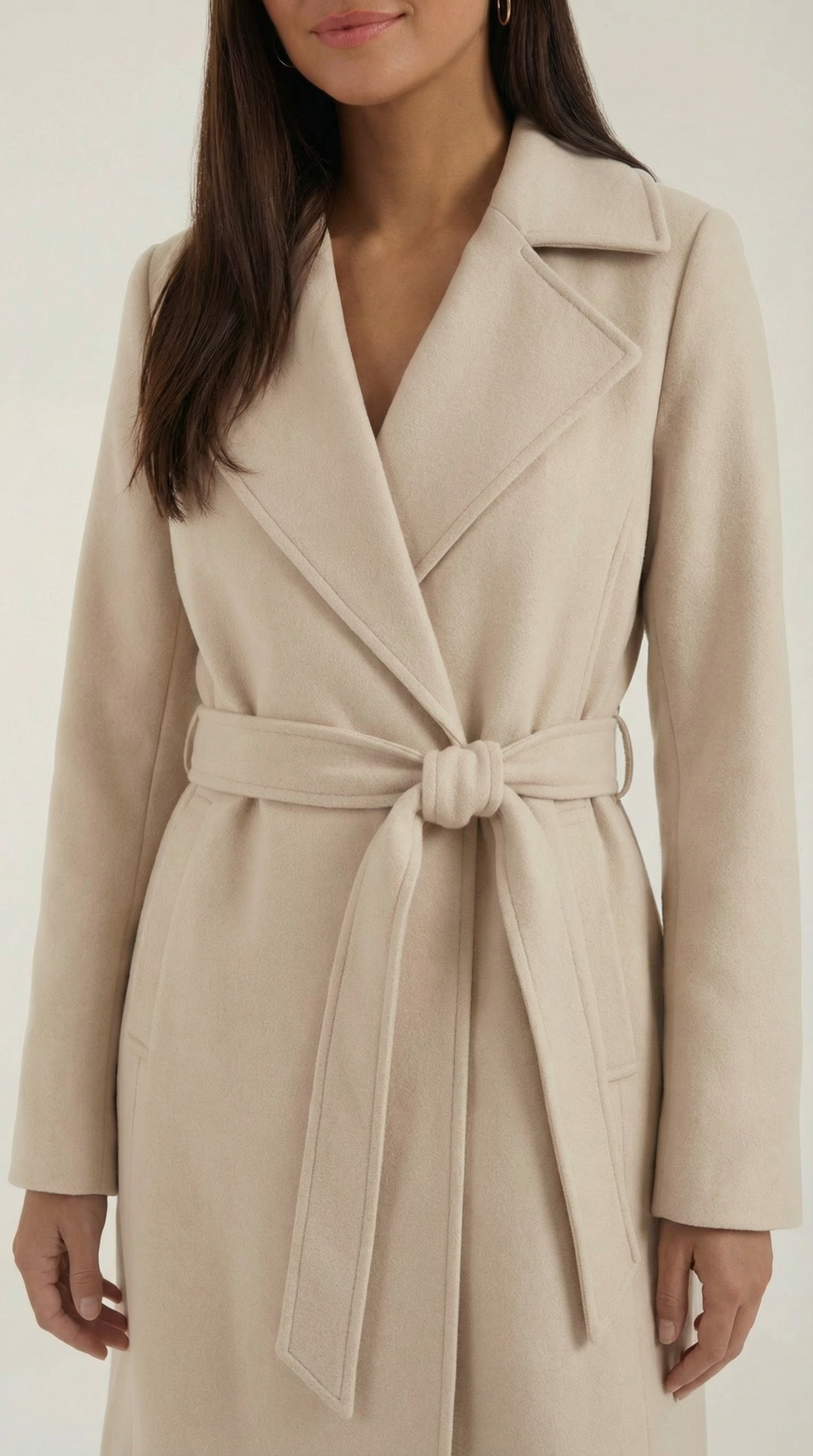 MAXINE | GABARDINA DE LANA CON CINTURÓN