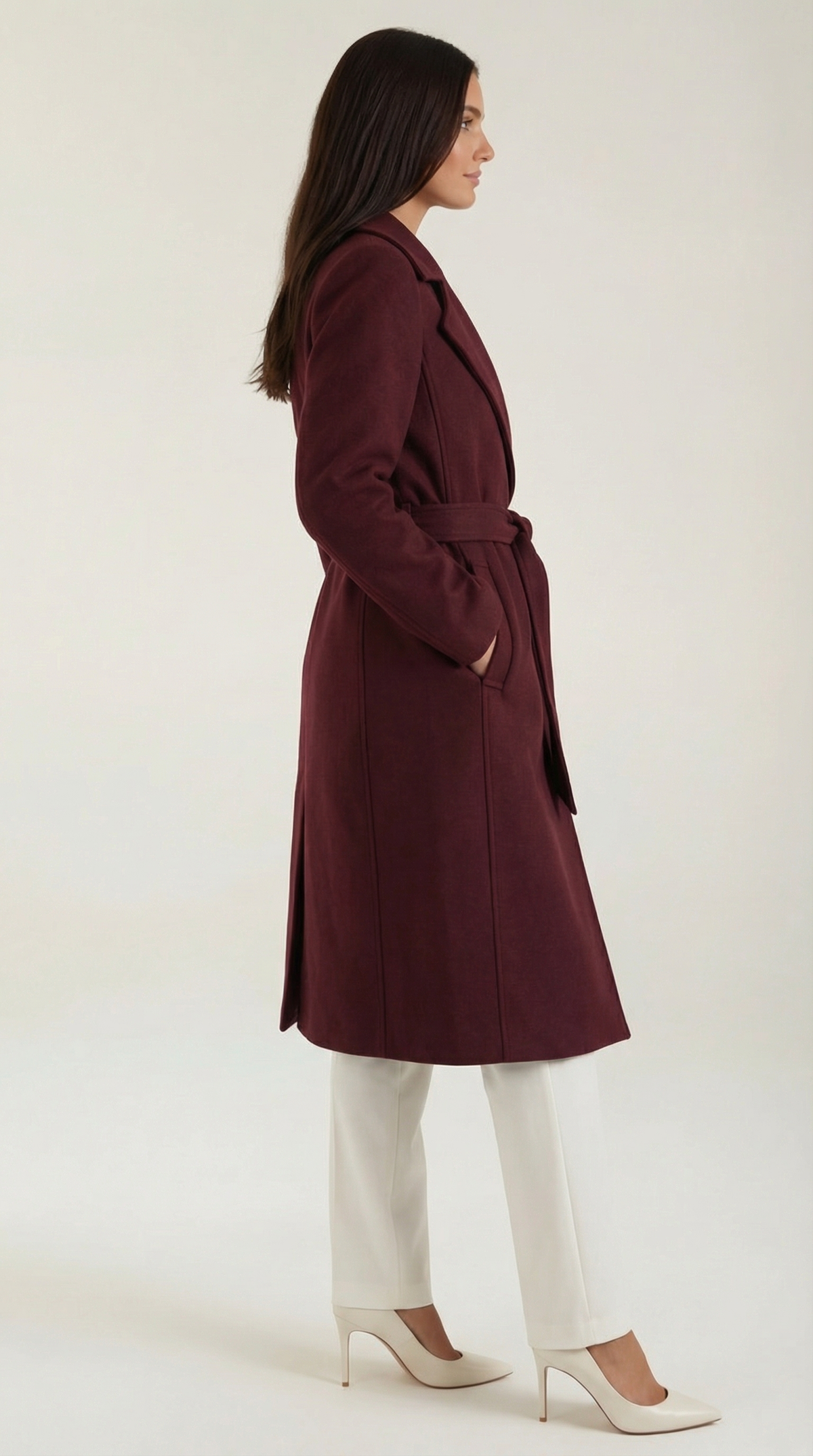 MAXINE | GABARDINA DE LANA CON CINTURÓN