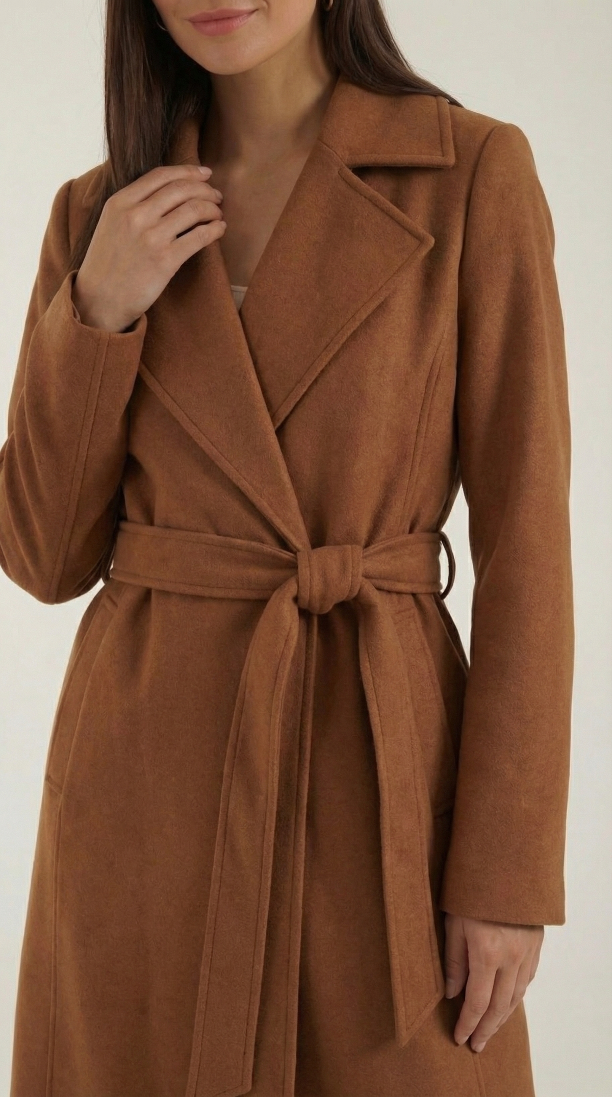 MAXINE | GABARDINA DE LANA CON CINTURÓN