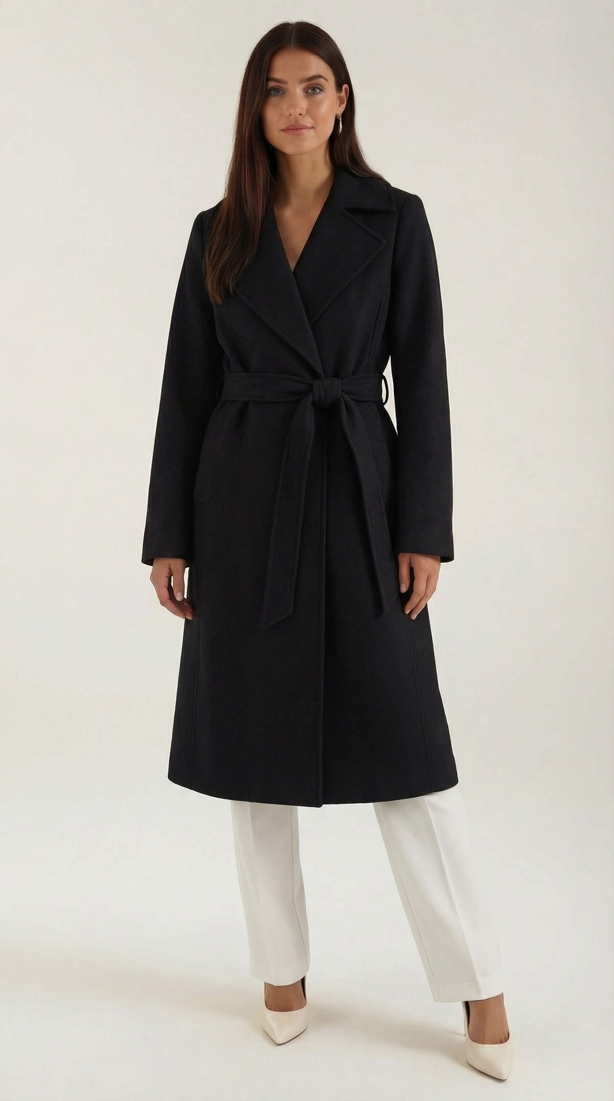 MAXINE | GABARDINA DE LANA CON CINTURÓN