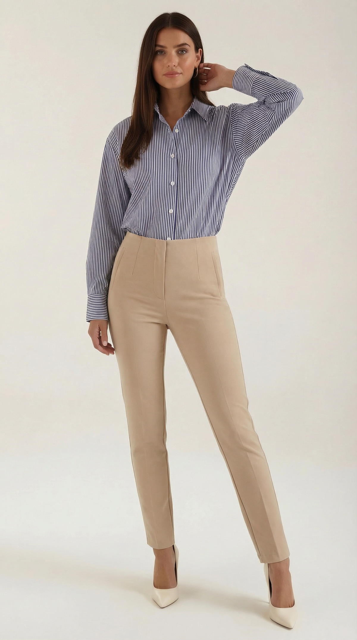 INES | CAMISA DE MANGA LARGA A RAYAS