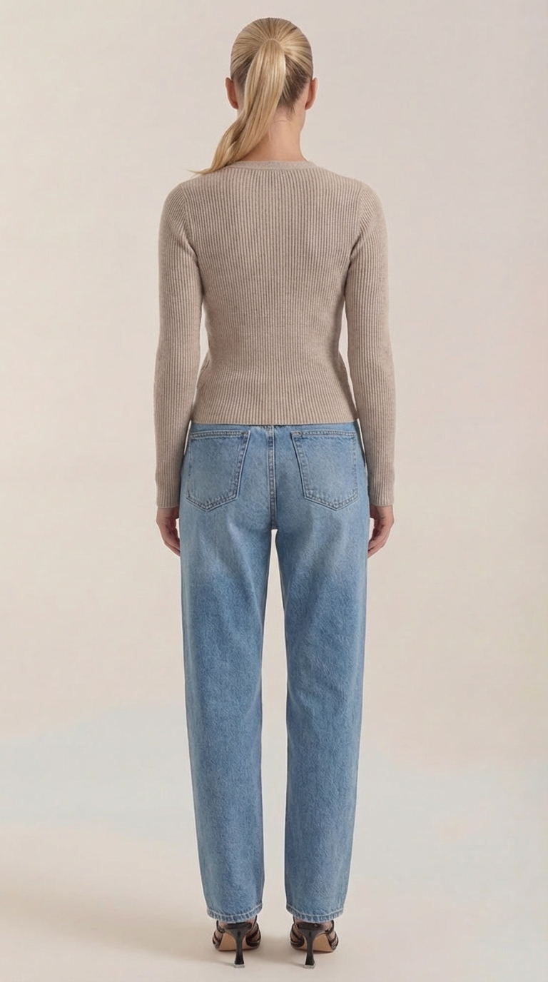 VALERIA | JERSEY DE CANALE CON ESCOTE EN V