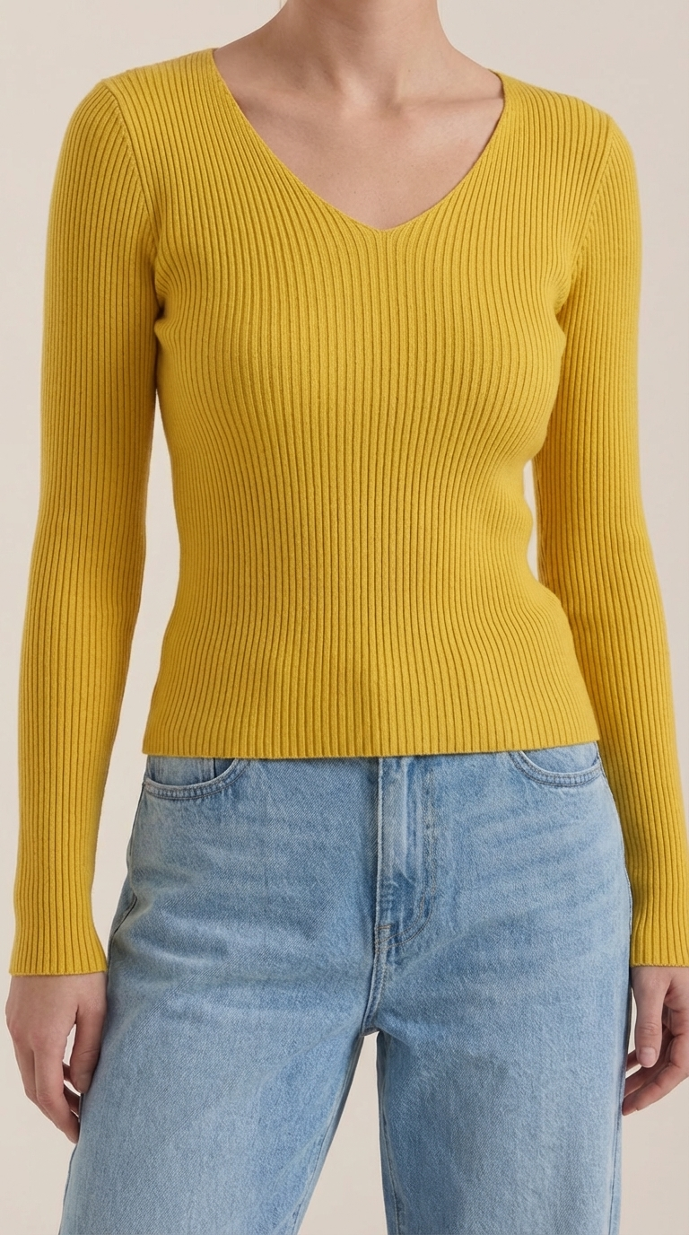 VALERIA | JERSEY DE CANALE CON ESCOTE EN V