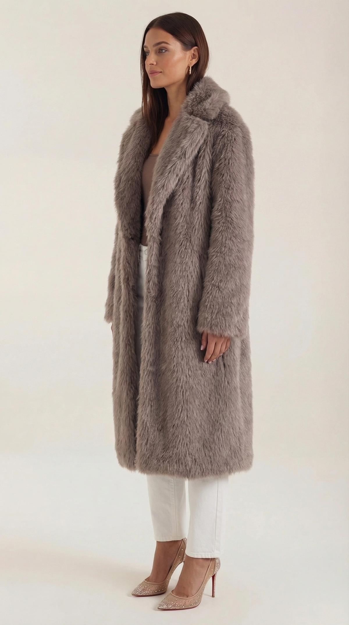 VANESSA | CHAQUETA LARGA DE PIEL SINTÉTICA