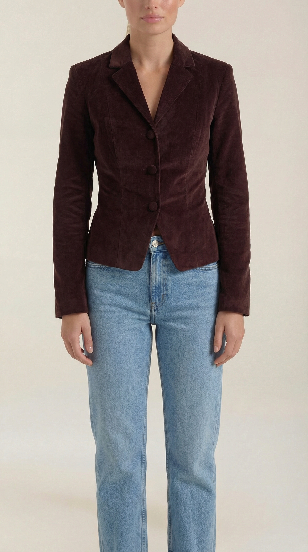 SIMONE | CHAQUETA DE TERCIOPELO CON CIERRE DE BOTONES