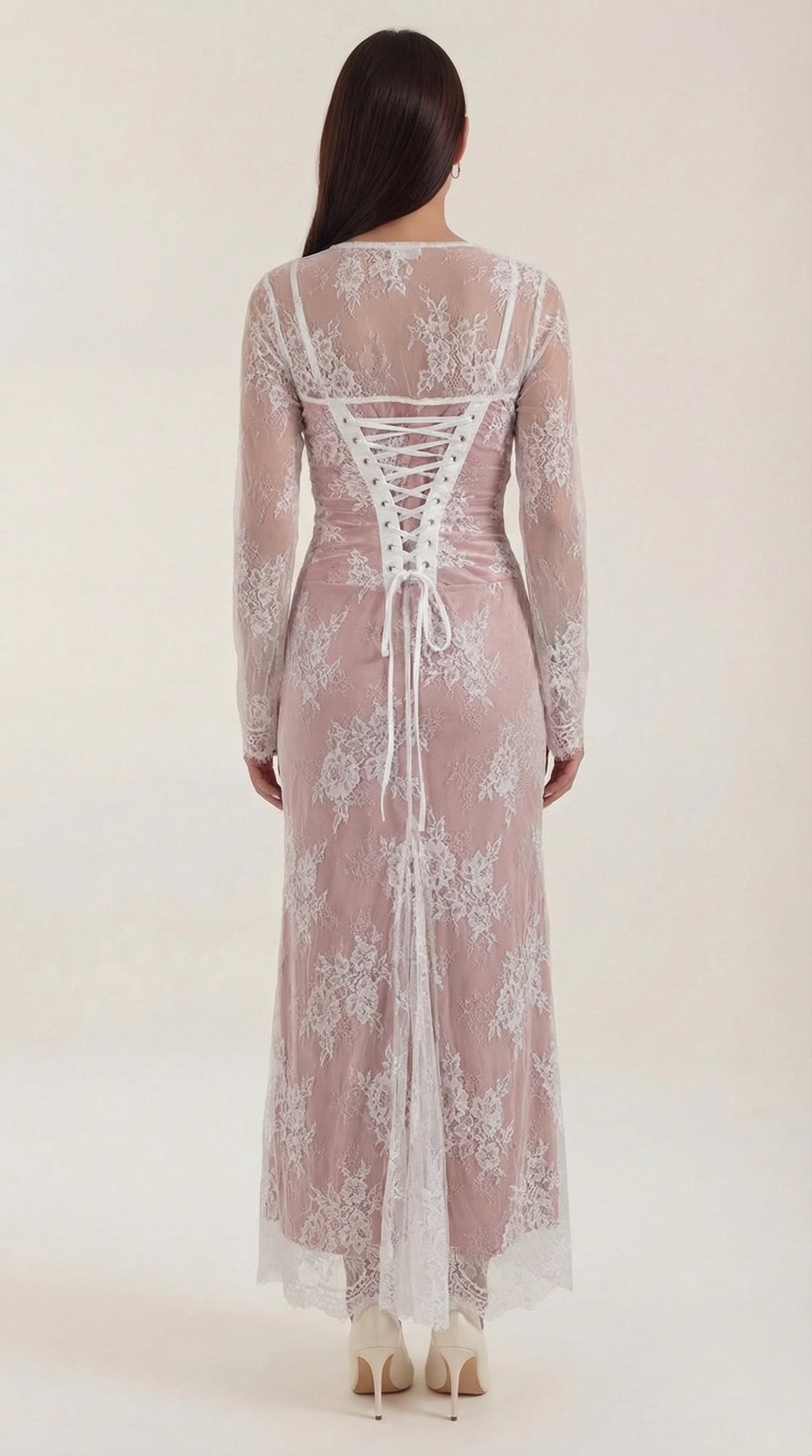 NERISSA | VESTIDO LARGO DE ENCAJE
