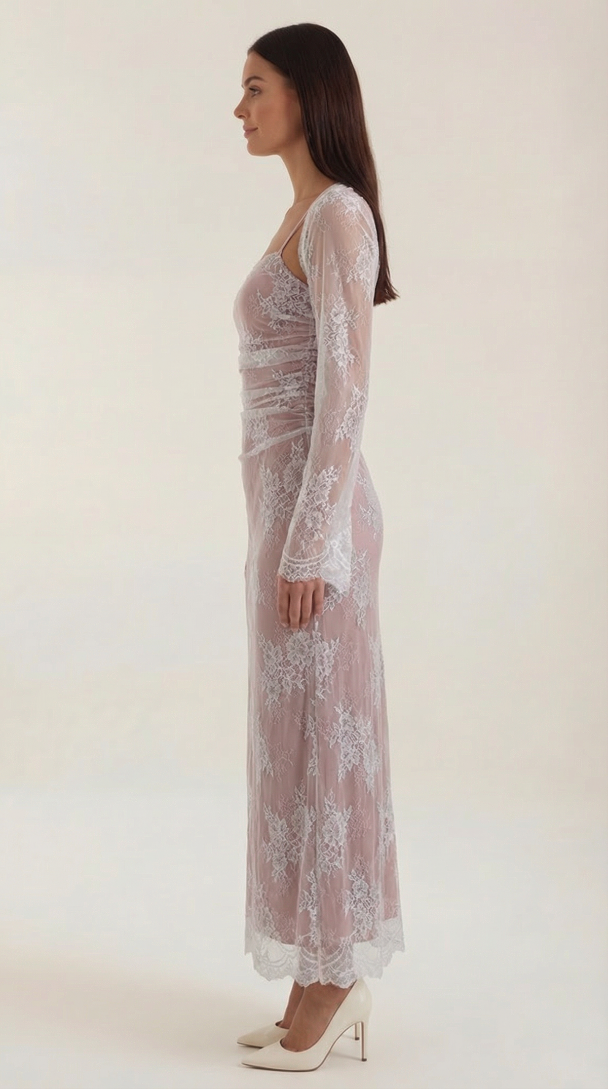 NERISSA | VESTIDO LARGO DE ENCAJE