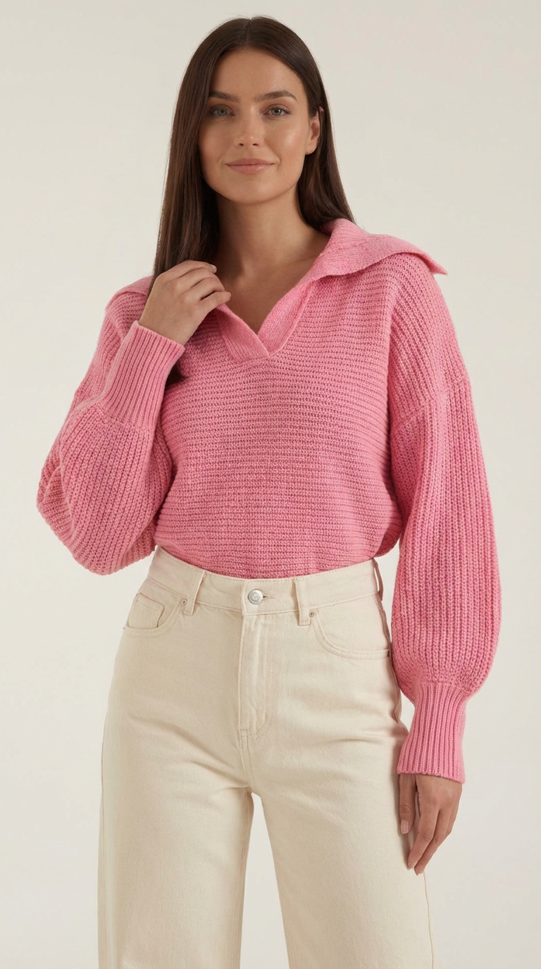 AMARA | JERSEY DE PUNTO GRUESO CON CUELLO ALTO