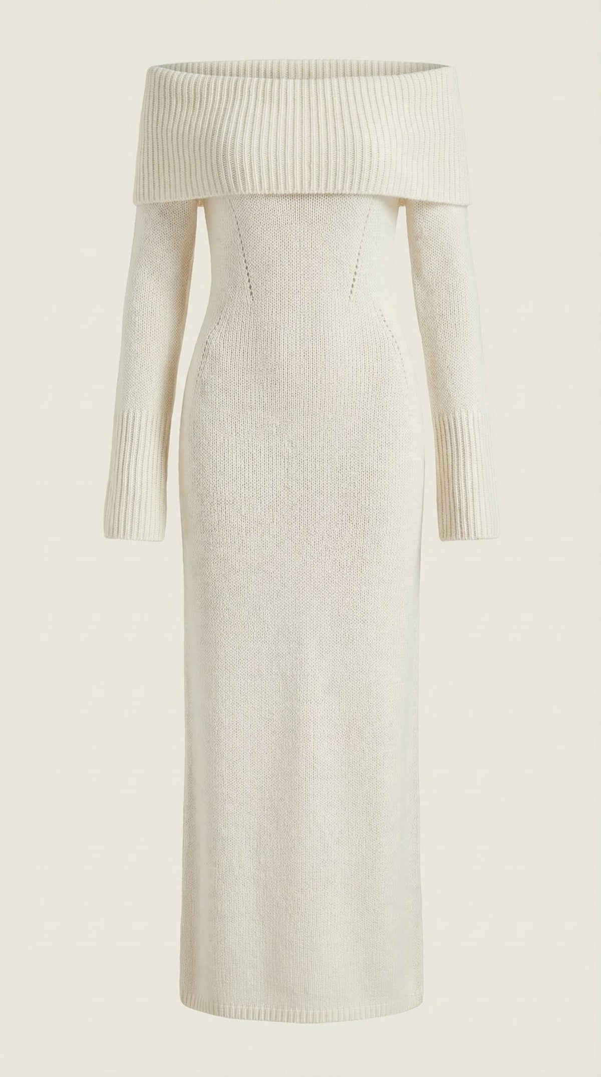 QUINLAN | VESTIDO LARGO AJUSTADO CON HOMBROS DESCUBIERTOS